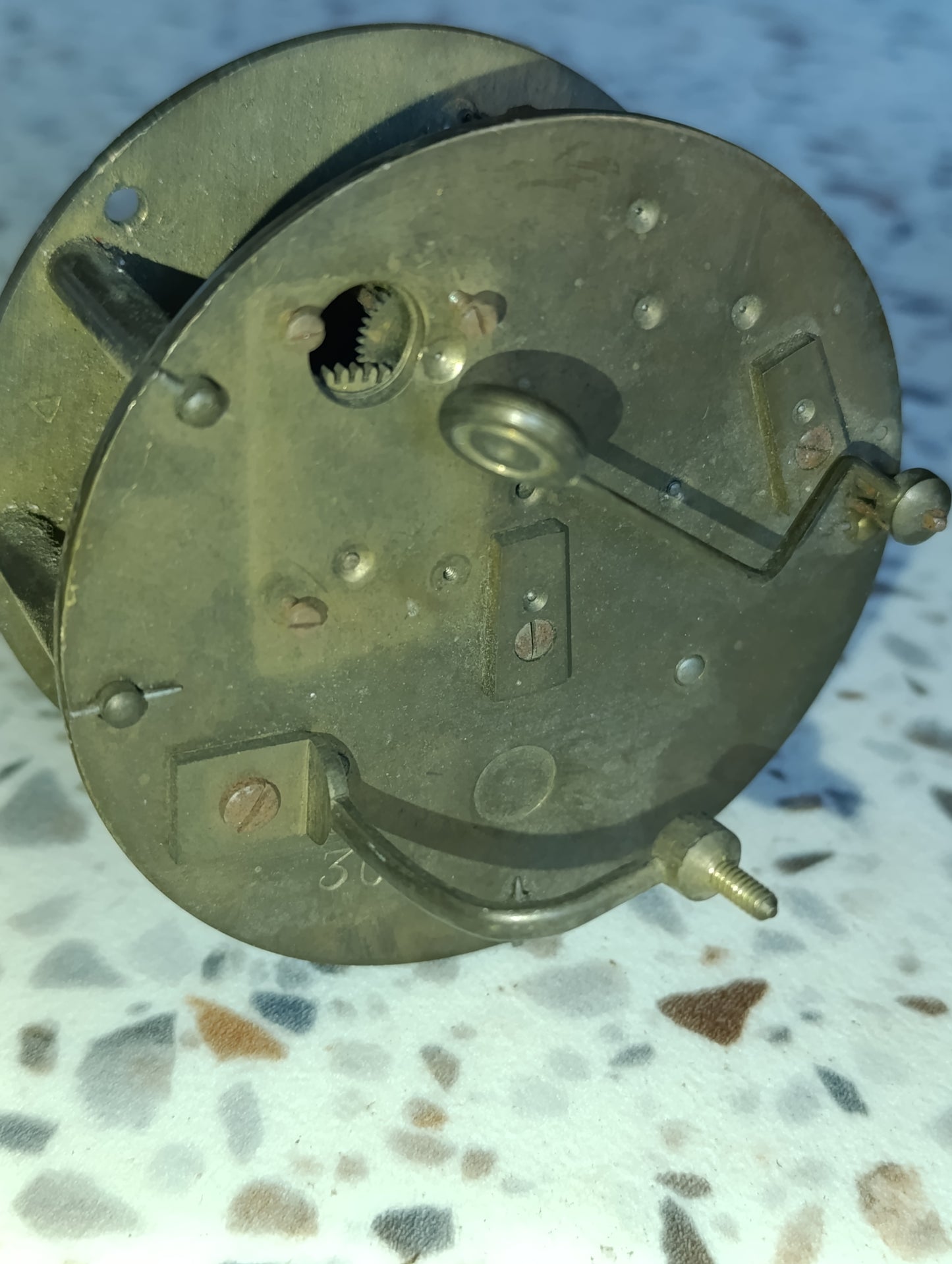 Lot de 4 mouvements de pendule ancienne ronds 91 mm pour pièces ou restauration