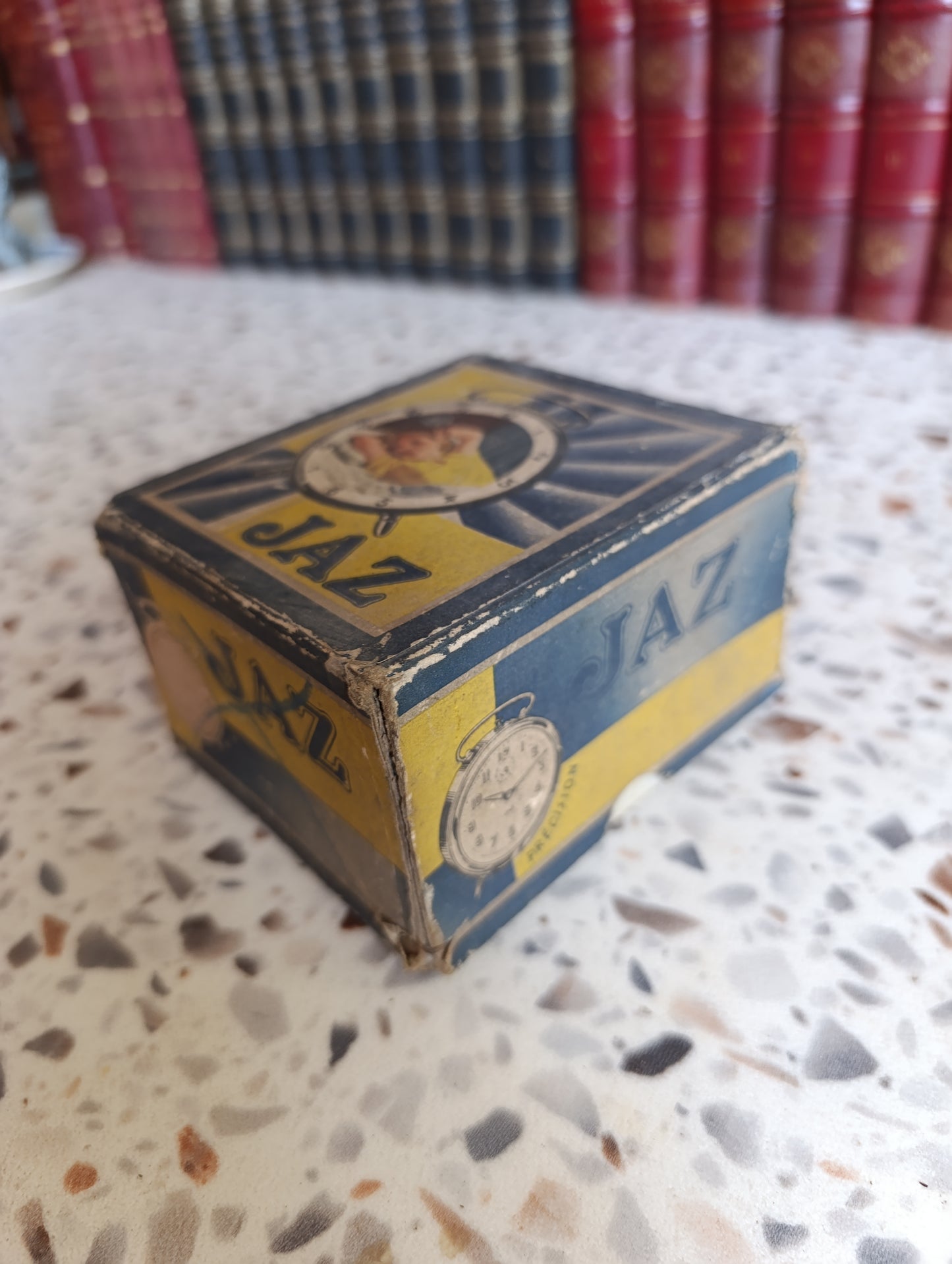 Mouvement ancien de réveil JAZ Marti S. & Cie avec boîte d'origine – Lot de pièces détachées pour restauration