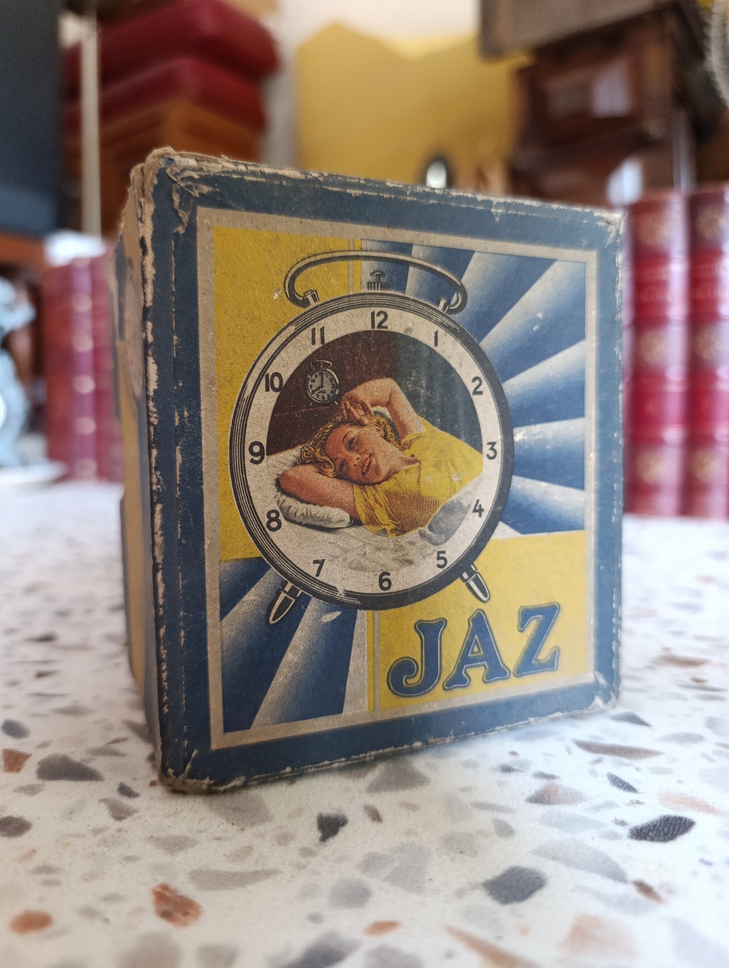 Mouvement ancien de réveil JAZ Marti S. & Cie avec boîte d'origine – Lot de pièces détachées pour restauration
