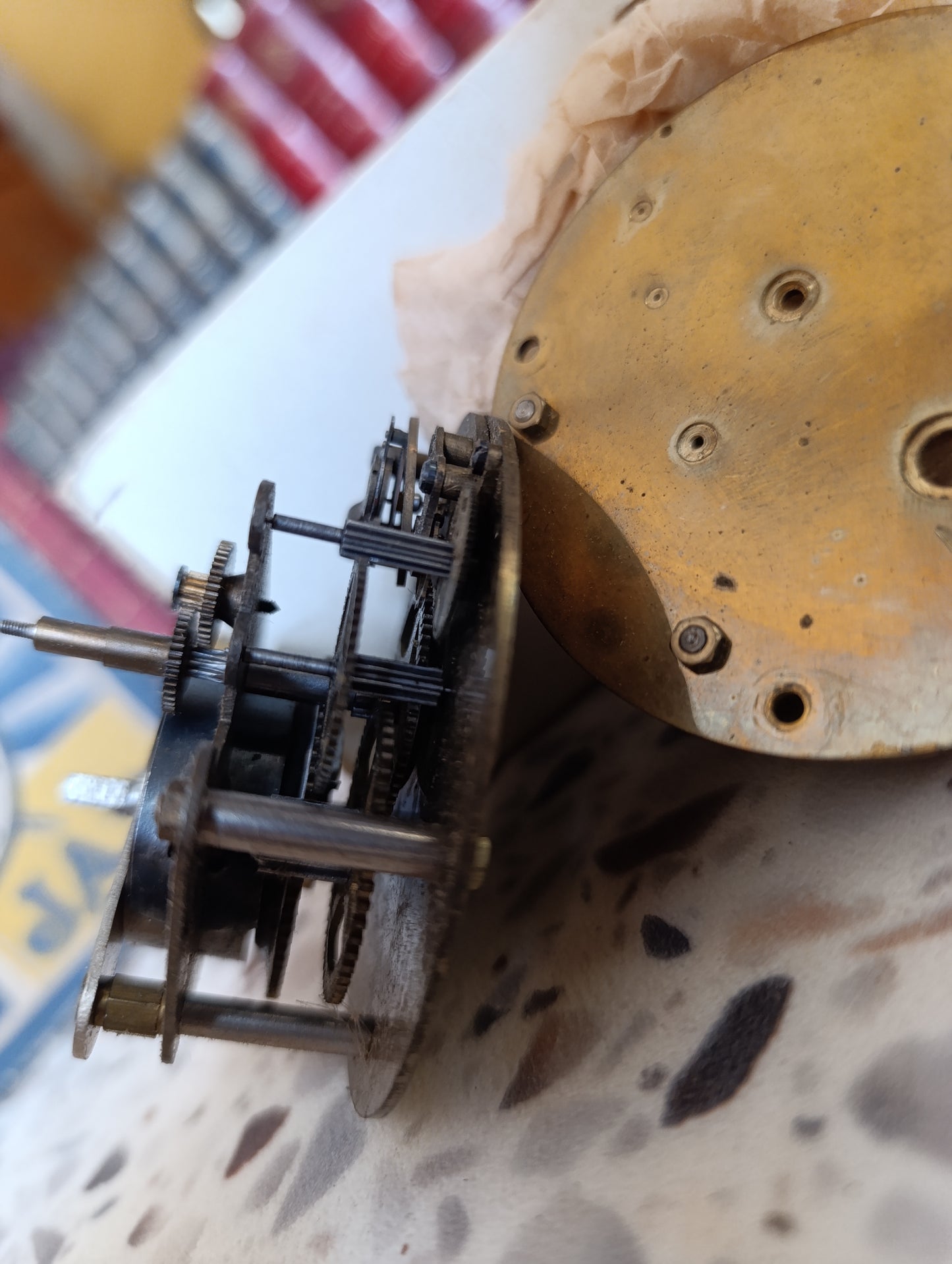Mouvement ancien de réveil JAZ Marti S. & Cie avec boîte d'origine – Lot de pièces détachées pour restauration