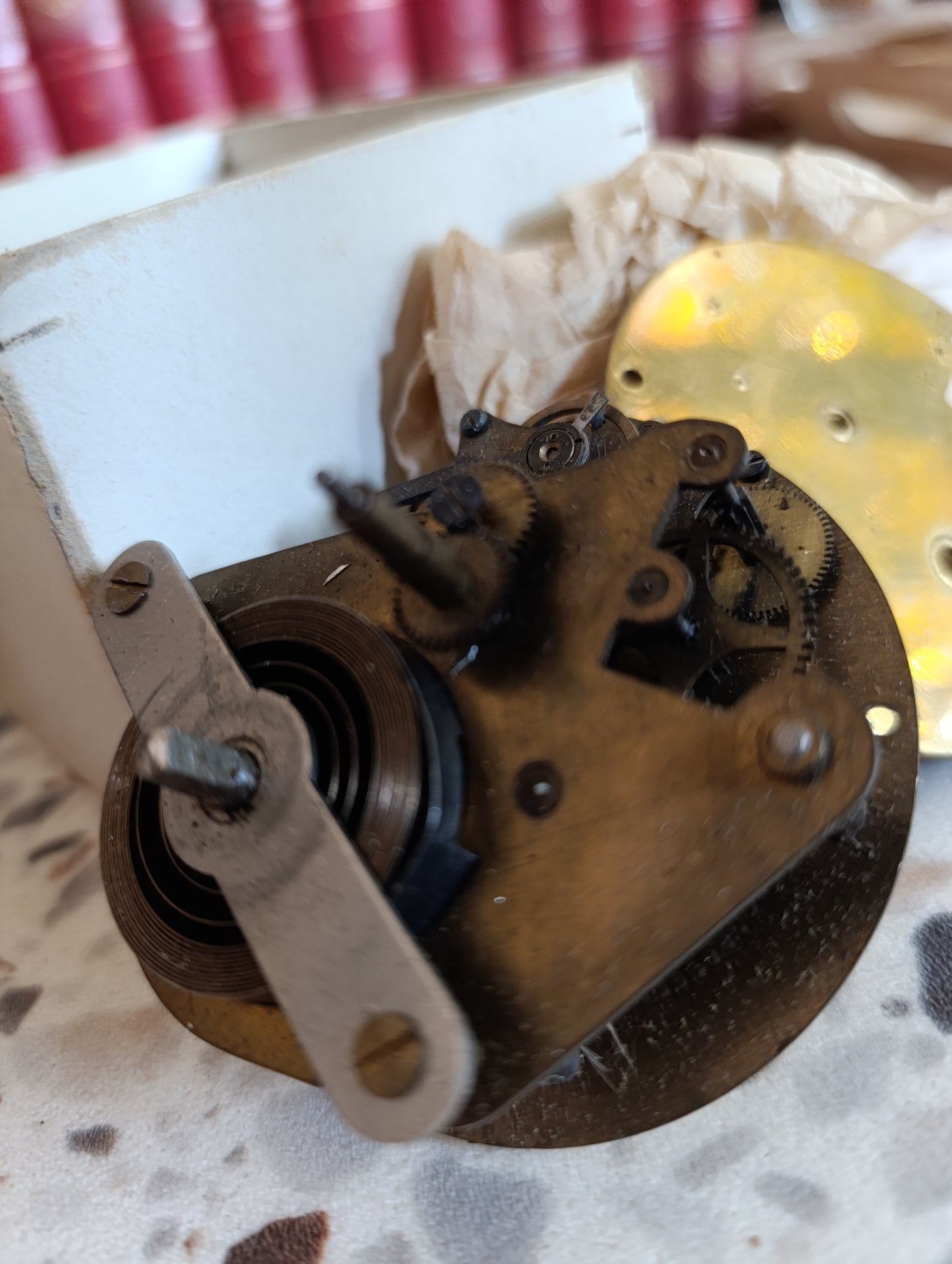 Mouvement ancien de réveil JAZ Marti S. & Cie avec boîte d'origine – Lot de pièces détachées pour restauration