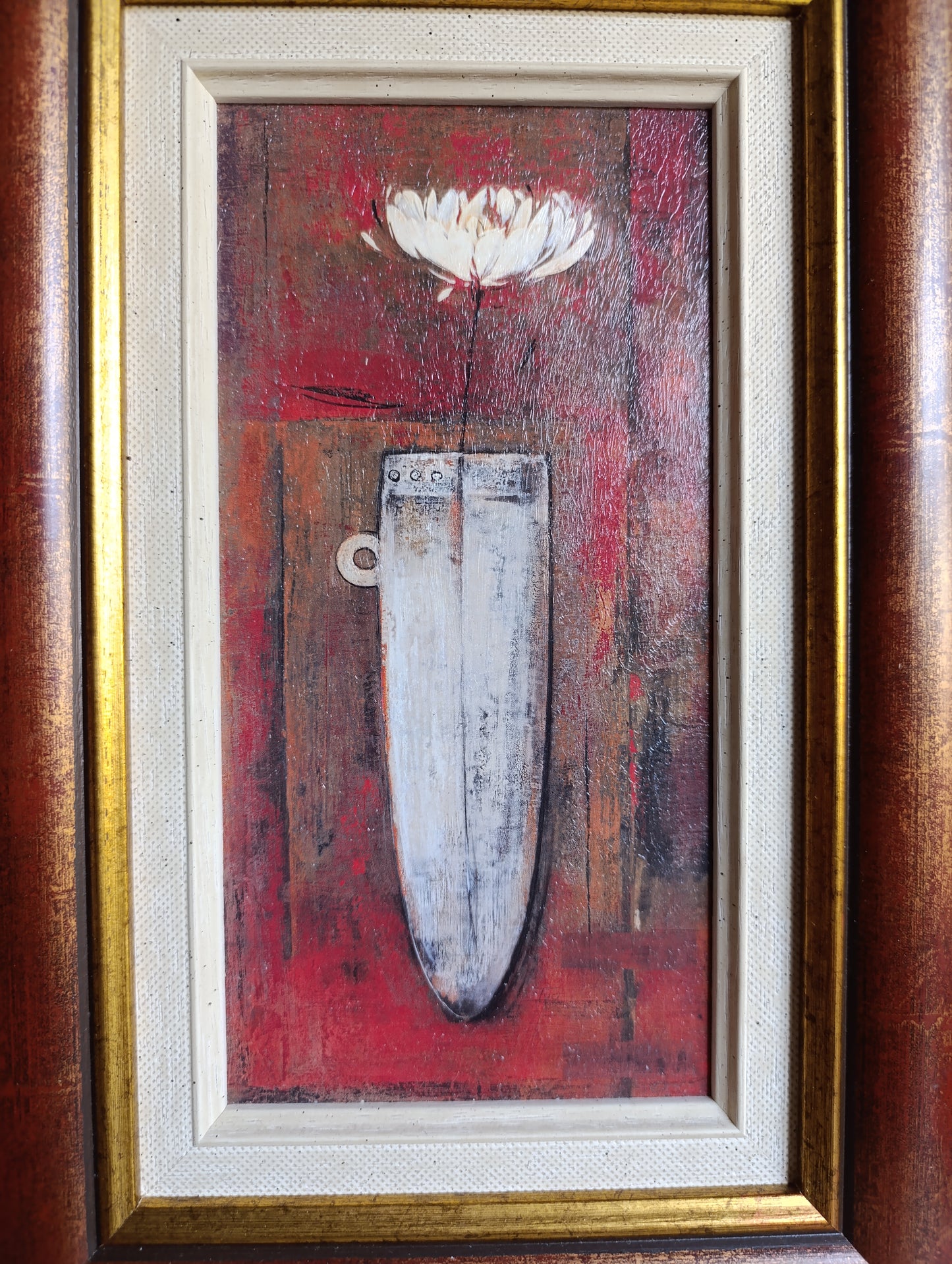Lot de 2 tableaux décoratifs encadrés – Nature morte florale – 39 x 27 cm