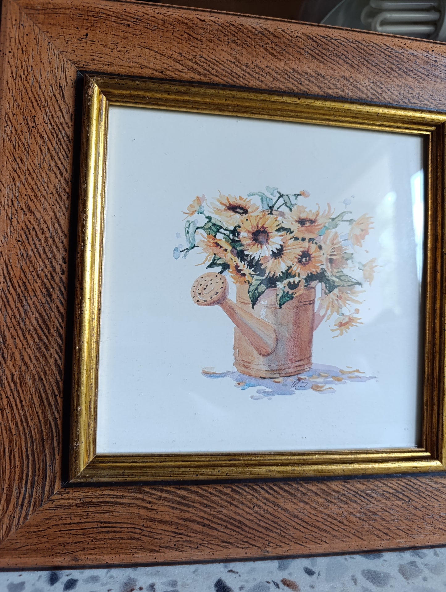 Lot de 2 tableaux décoratifs encadrés 29,5 x 29,5 cm