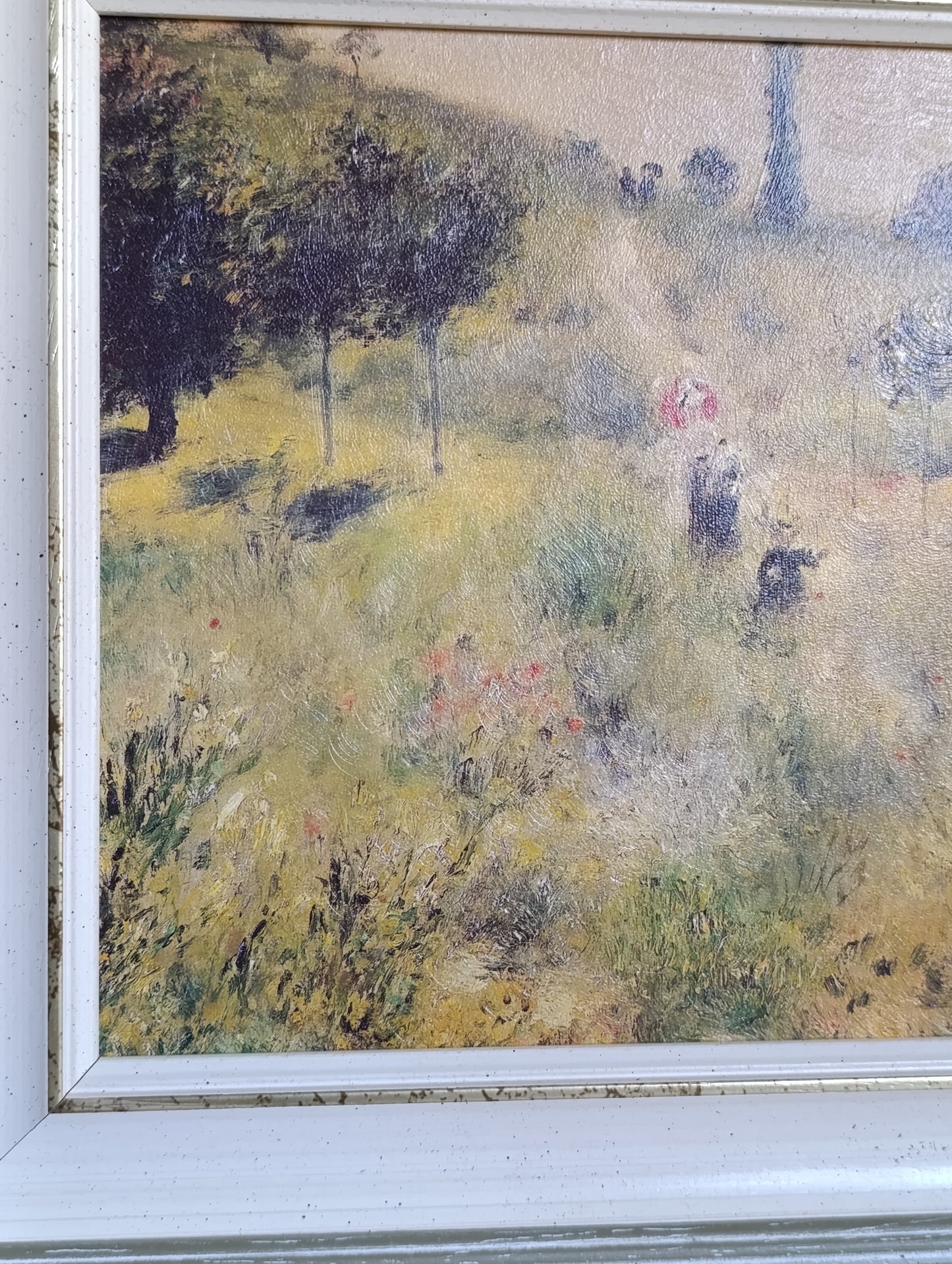 Tableau décoratif paysage impressionniste style Renoir encadré – 36 x 31 cm
