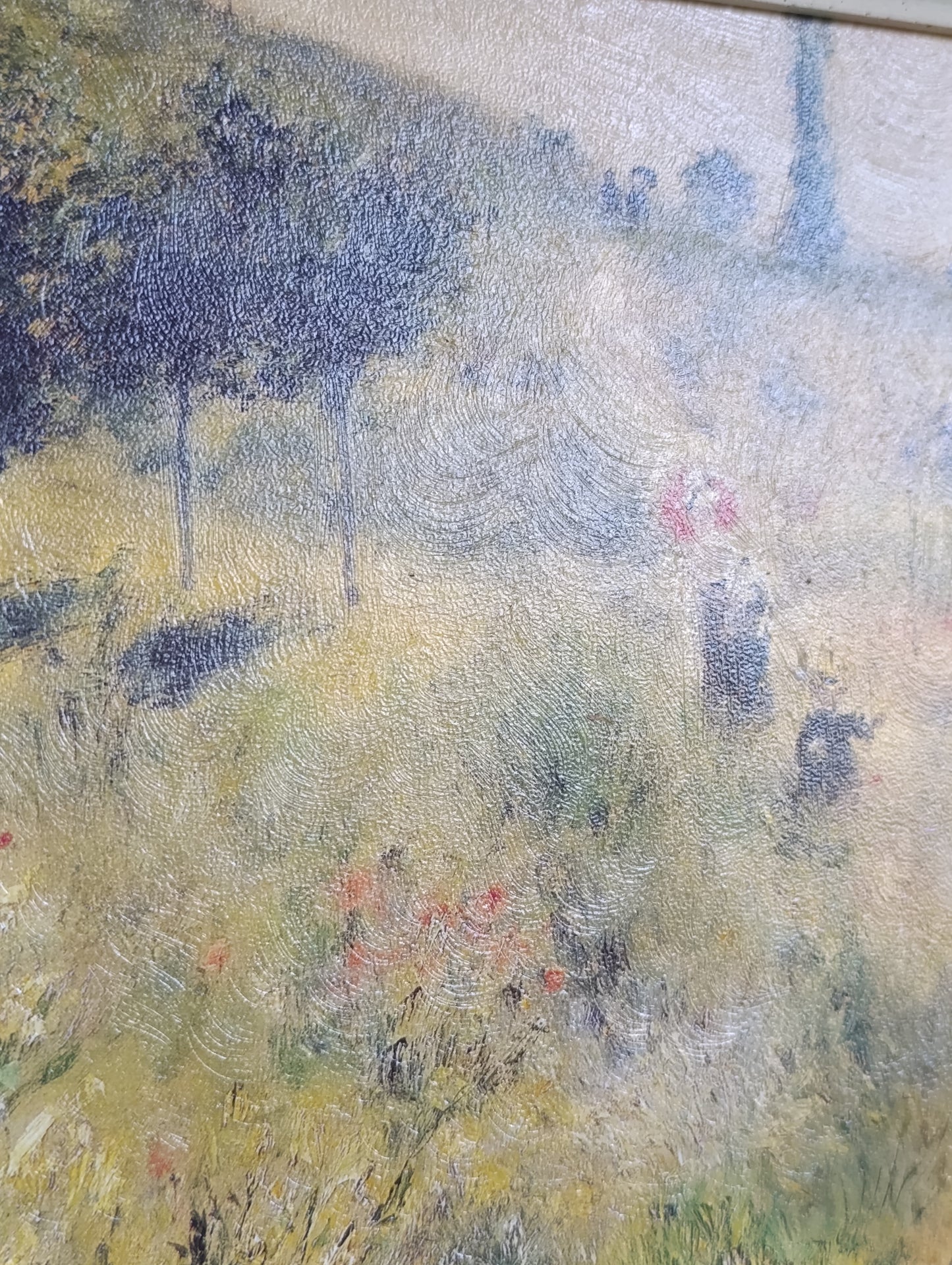 Tableau décoratif paysage impressionniste style Renoir encadré – 36 x 31 cm