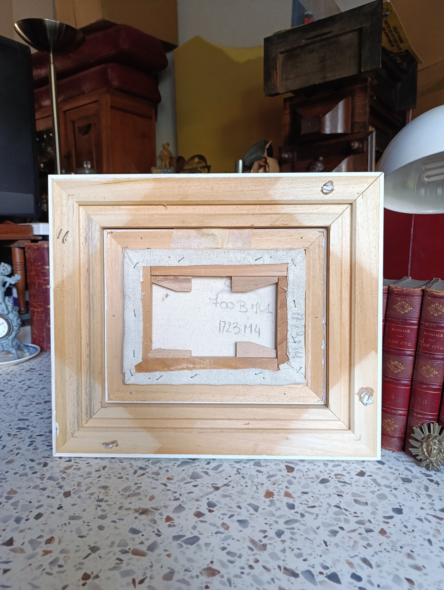 Reproduction encadrée « Le Semeur » d'après Vincent Van Gogh tableau décoratif sur toile texturée cadre bois 43,6 x 37,6 cm