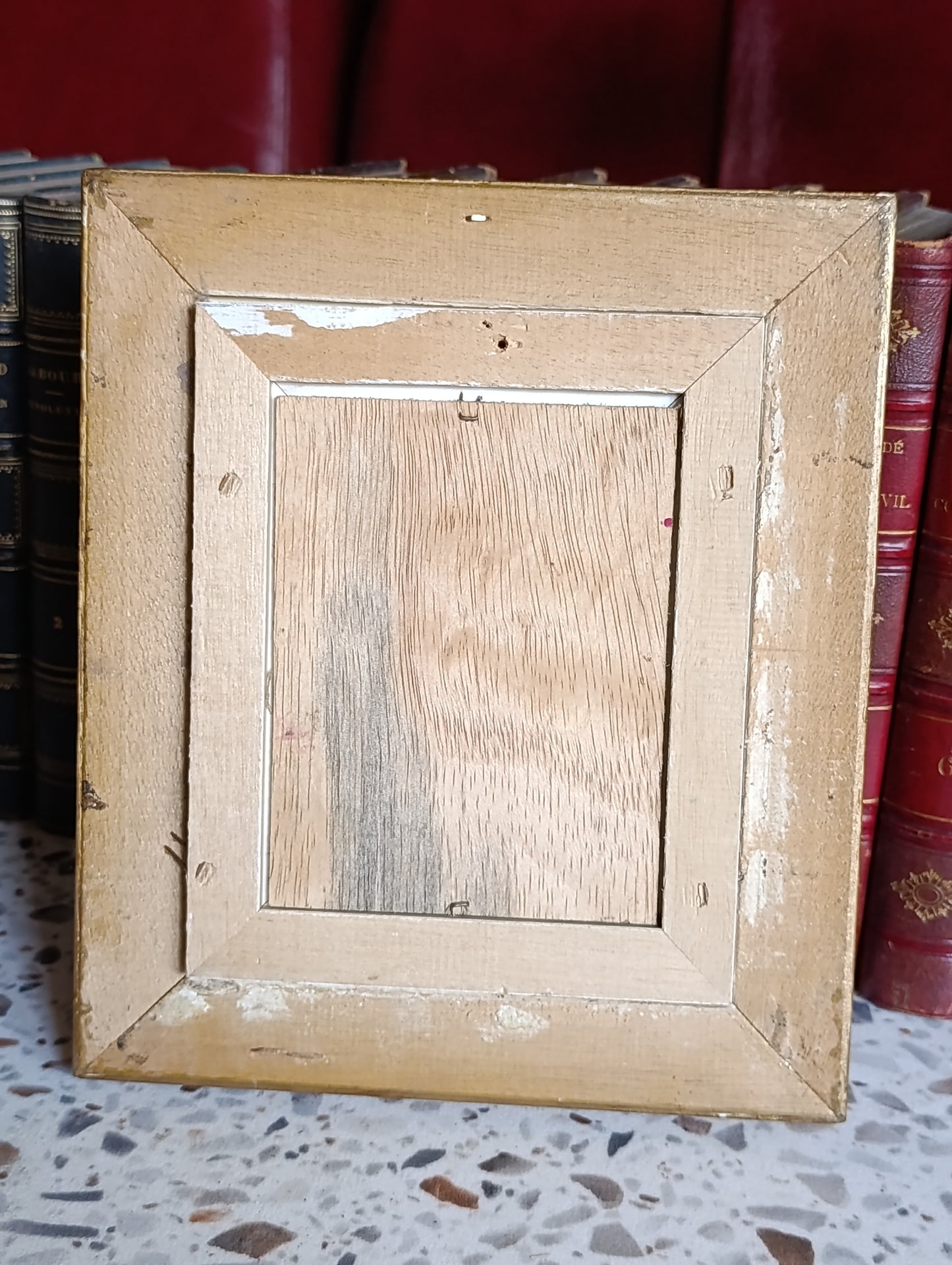 Petit tableau original signé Pascal – Bouquet de fleurs – Huile sur panneau encadrée vintage