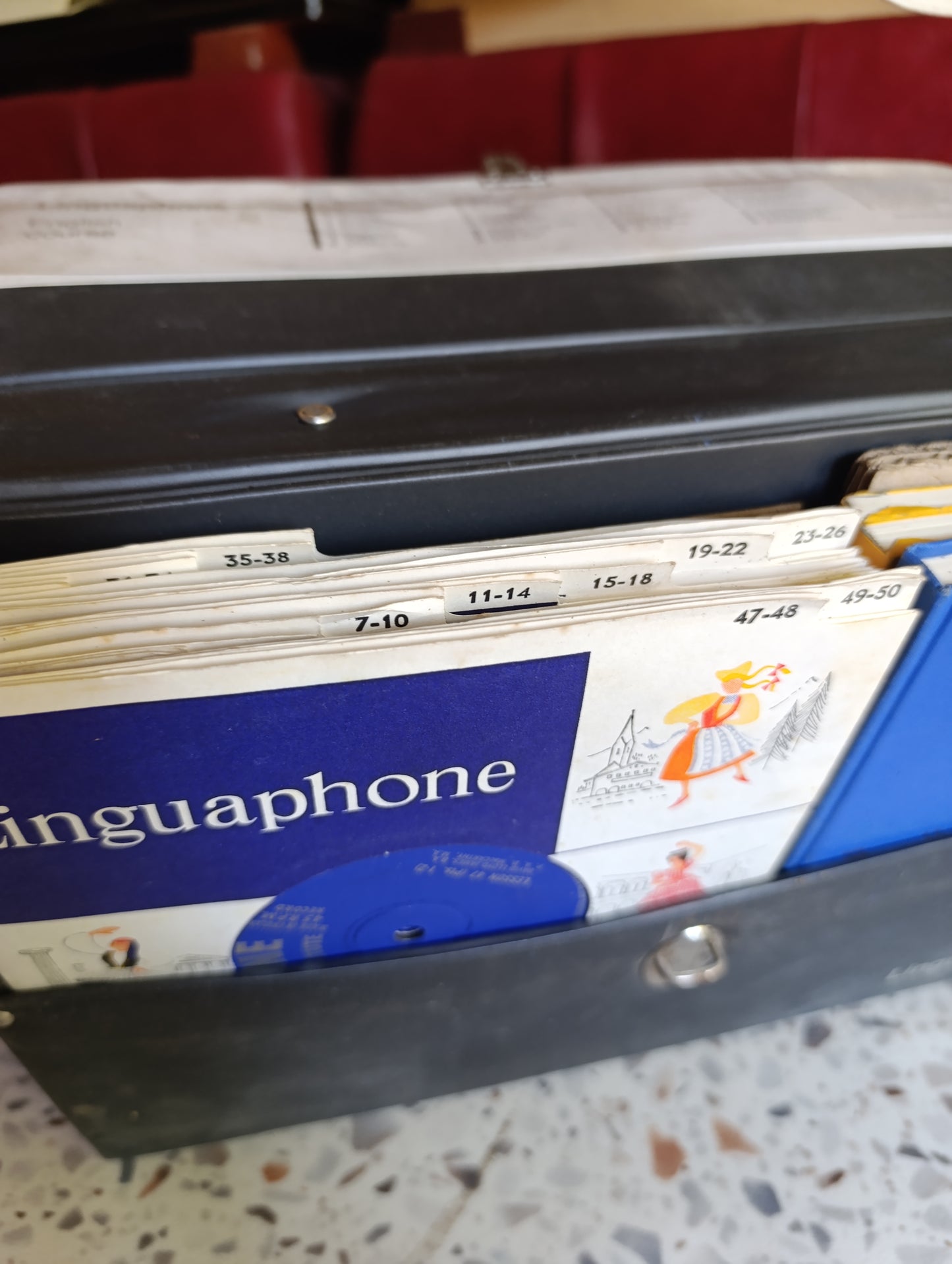 Coffret Linguaphone English Course vintage avec mallette de rangement – Méthode d'apprentissage de l'anglais