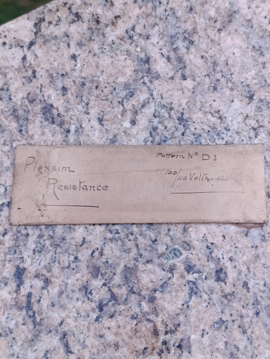 Résistance ancienne Plexsim Type D1 100/110V 100W – Pièce détachée d'origine pour appareil électrique vintage