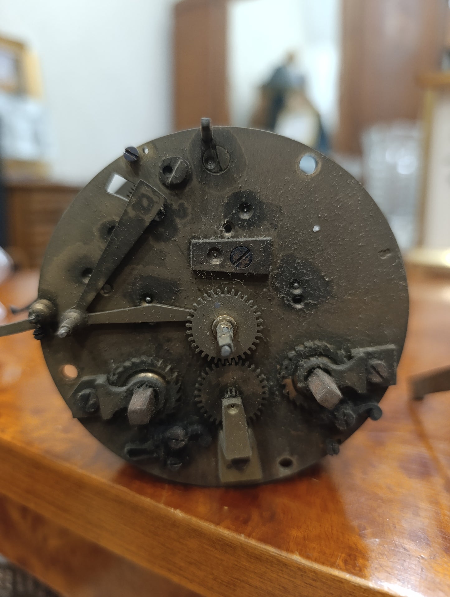 Mouvement d'horloge ancien Vve Dupuis Elbeuf avec cadran émaillé – À restaurer