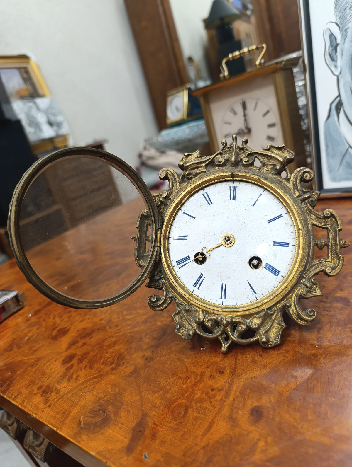 Pendule ancienne style Louis XV – Mouvement Médaille d'Or Paris 1827 à restaurer