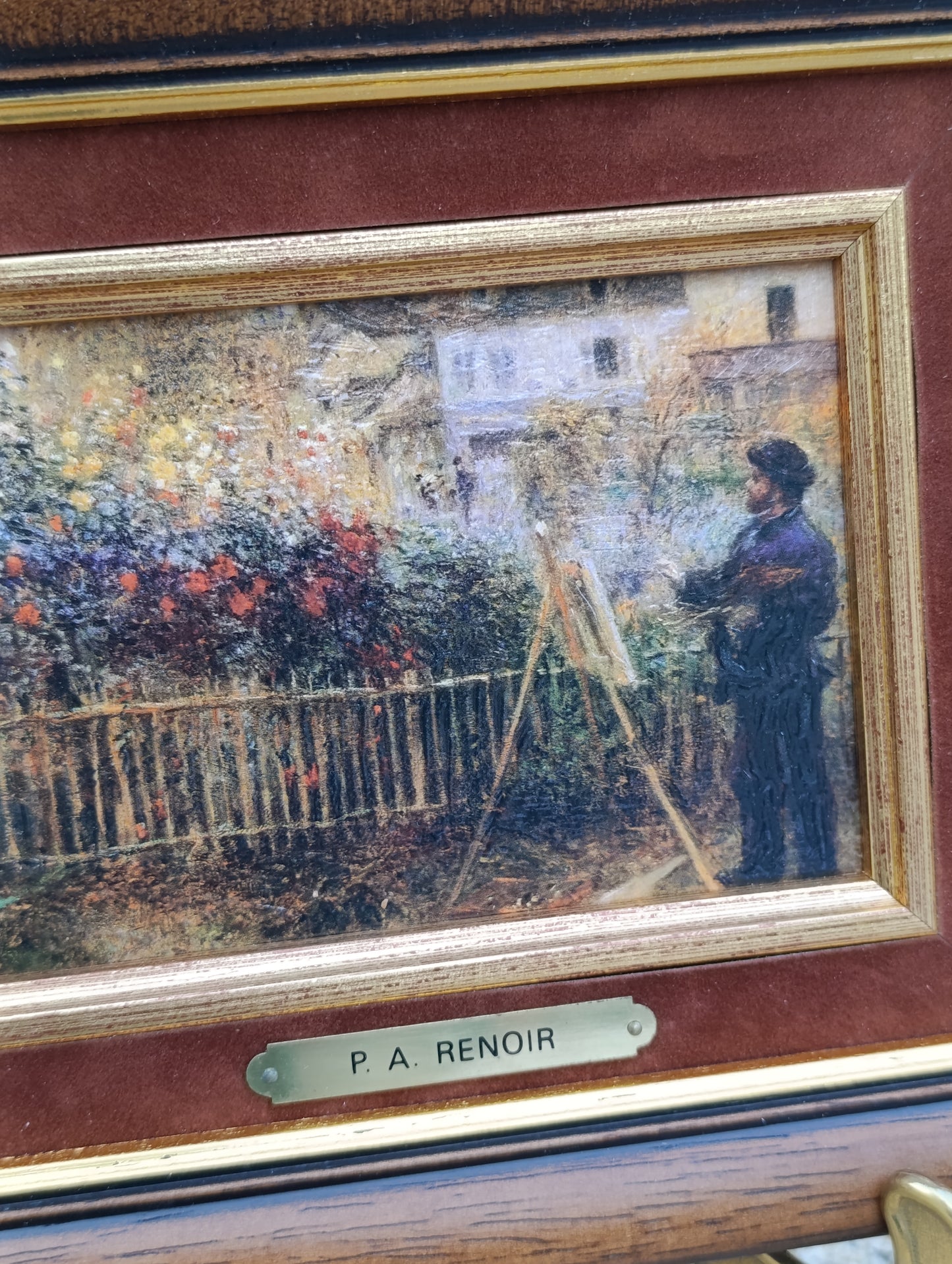 Tableau Pierre-Auguste Renoir – Peintre dans un jardin – Reproduction encadrée
