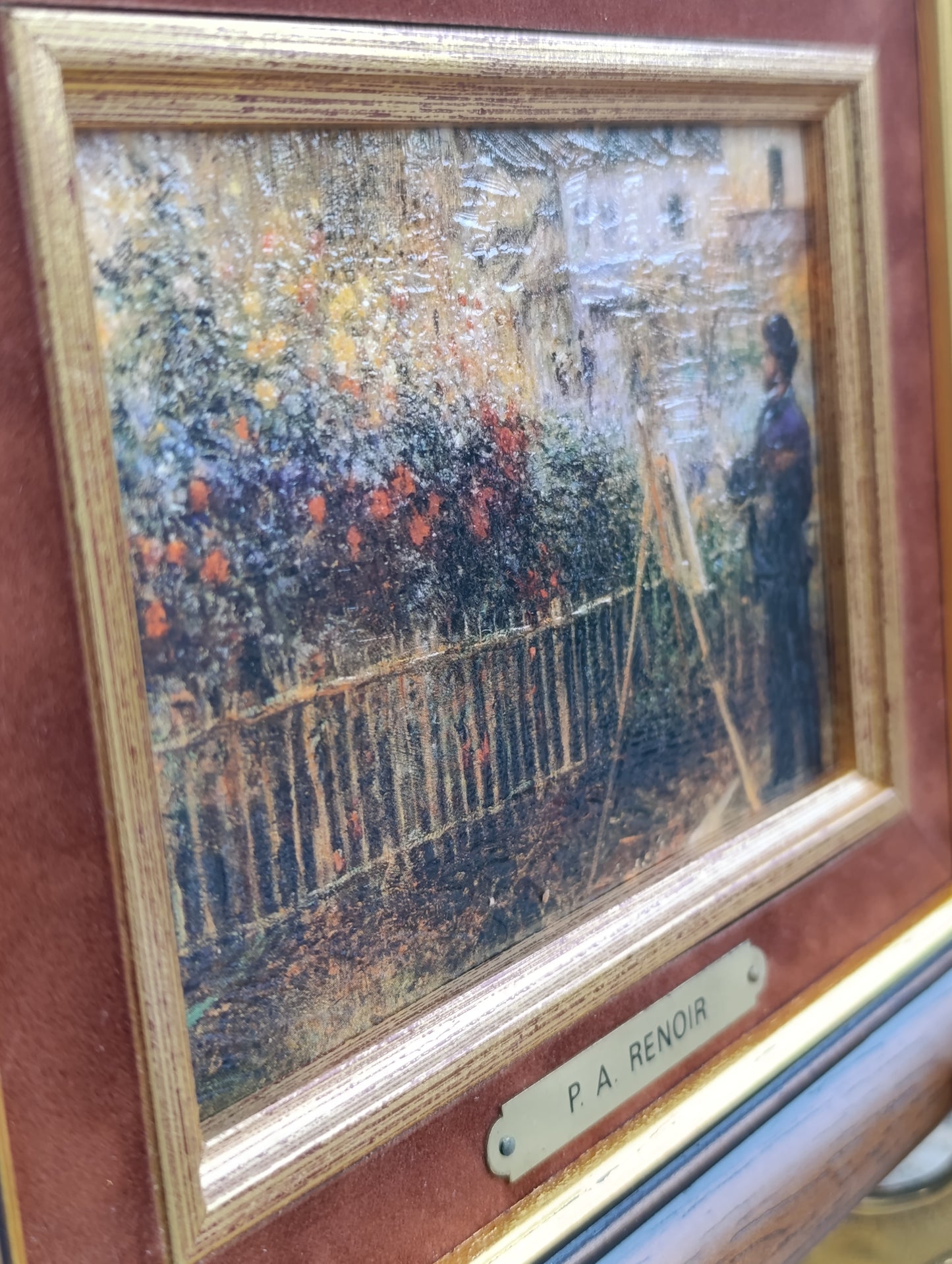 Tableau Pierre-Auguste Renoir – Peintre dans un jardin – Reproduction encadrée