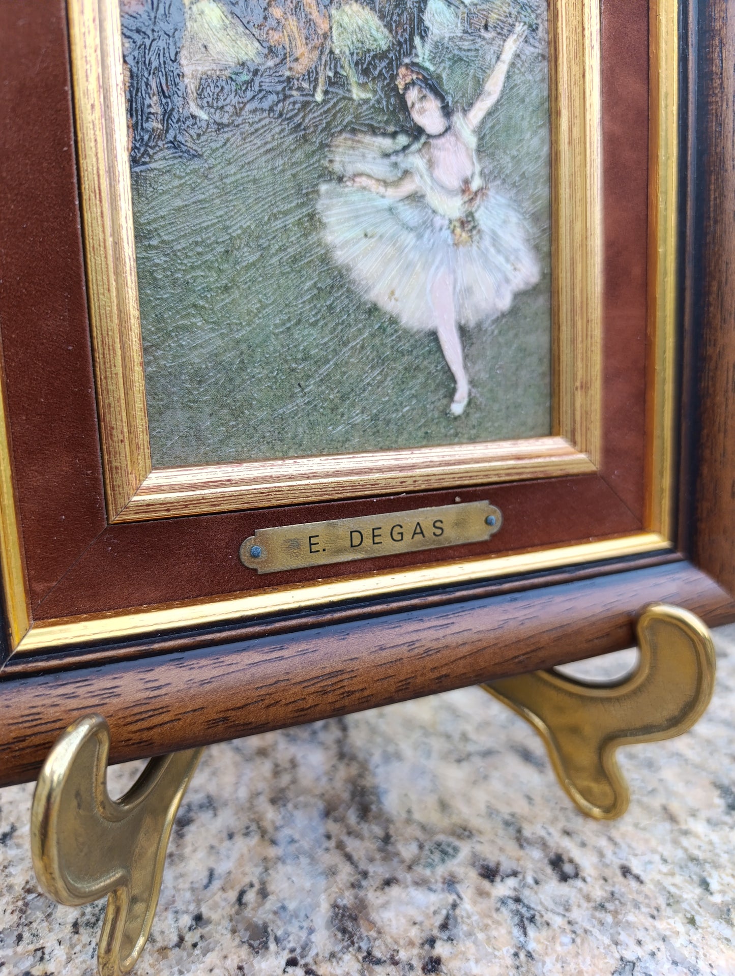 Edgar Degas – Ballerine sur scène – Reproduction tableau encadré vintage
