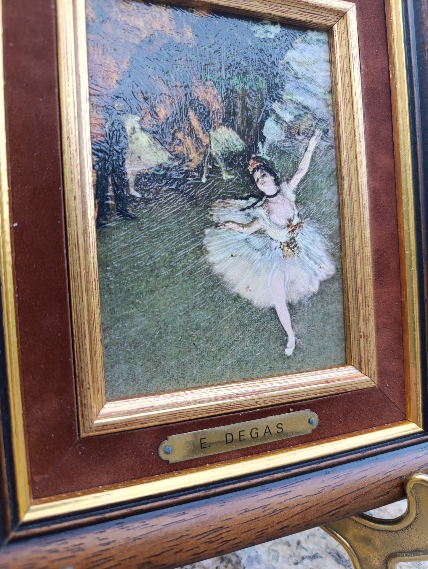 Edgar Degas – Ballerine sur scène – Reproduction tableau encadré vintage