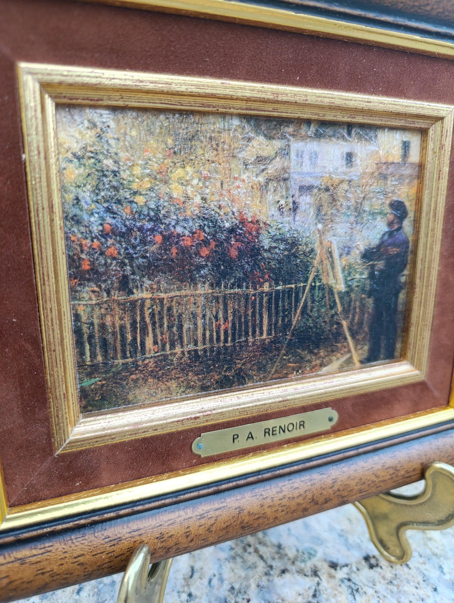 Pierre-Auguste Renoir – Peintre dans un jardin – Reproduction impressionniste encadrée