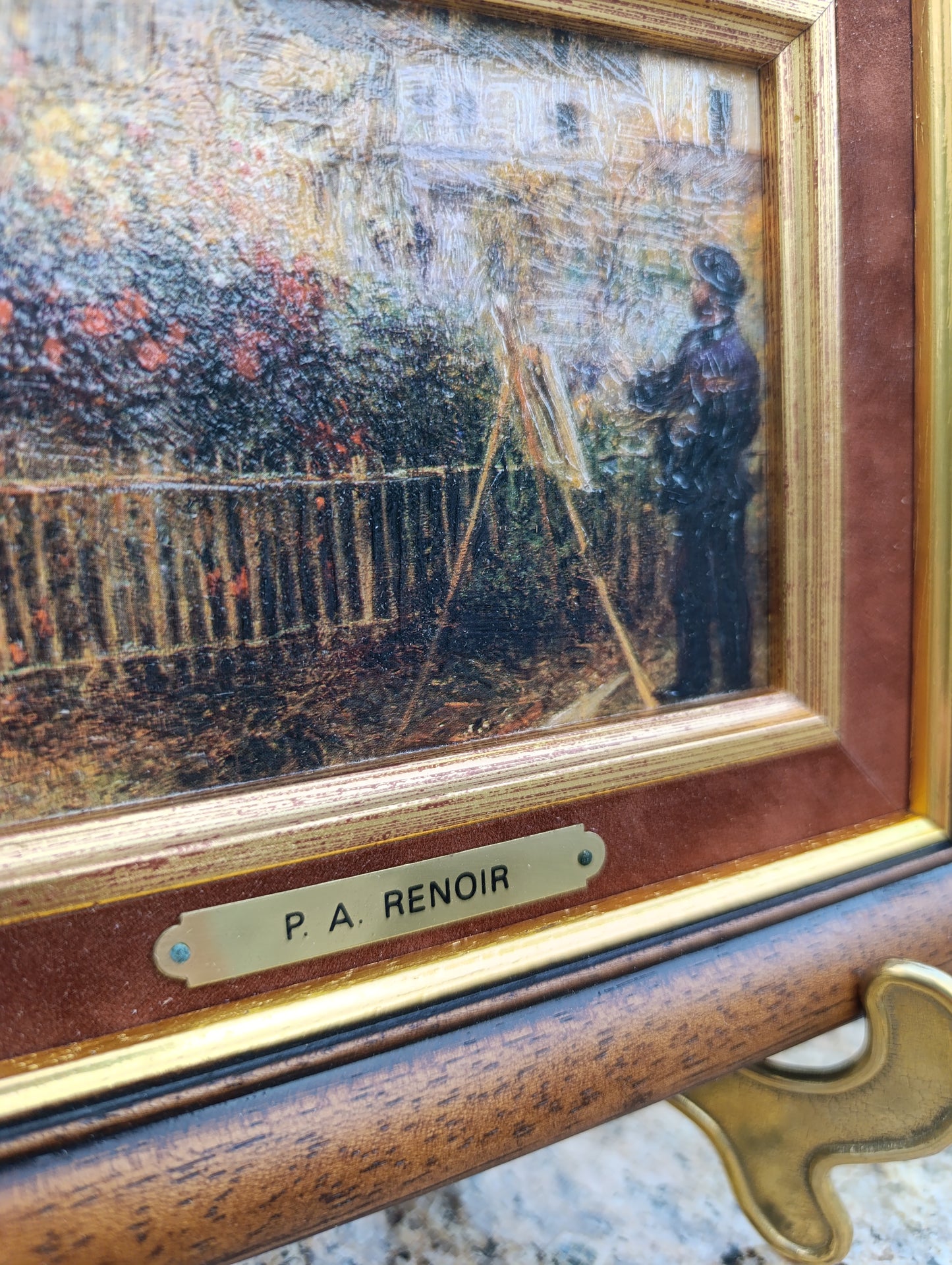 Pierre-Auguste Renoir – Peintre au chevalet dans un jardin – Reproduction encadrée