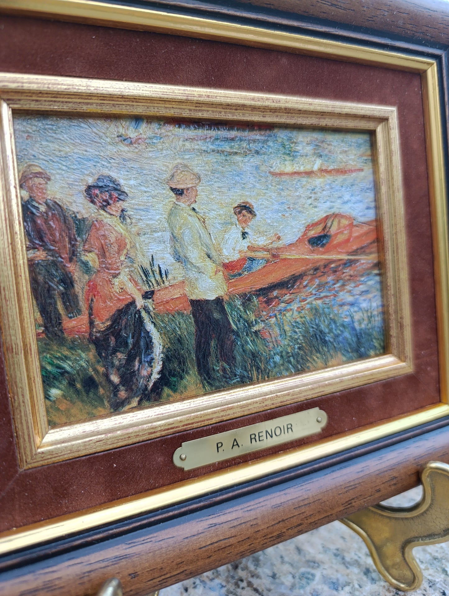 Pierre-Auguste Renoir – Canotiers au bord de l’eau – Reproduction impressionniste encadrée