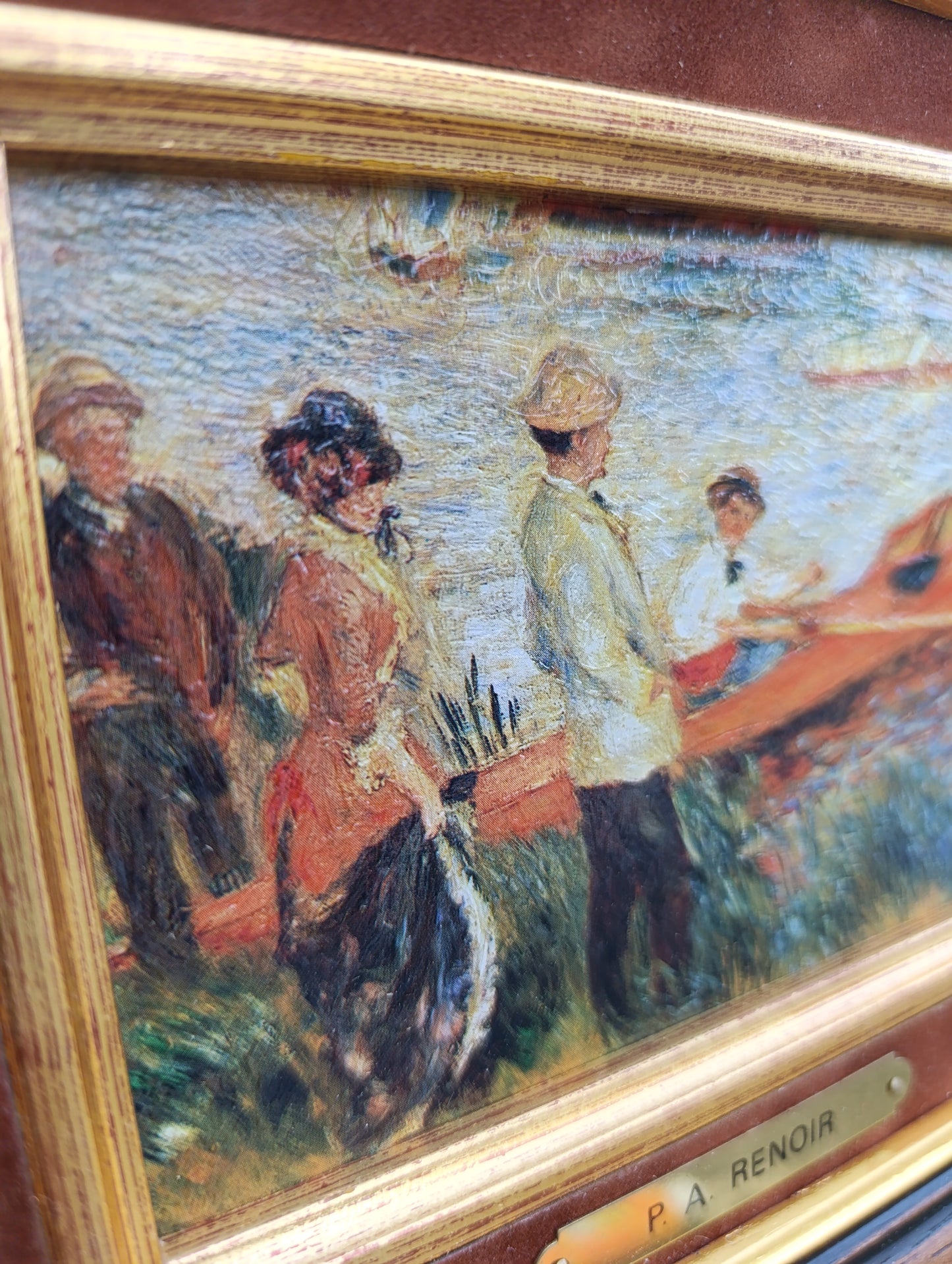 Pierre-Auguste Renoir – Canotiers au bord de l’eau – Reproduction impressionniste encadrée