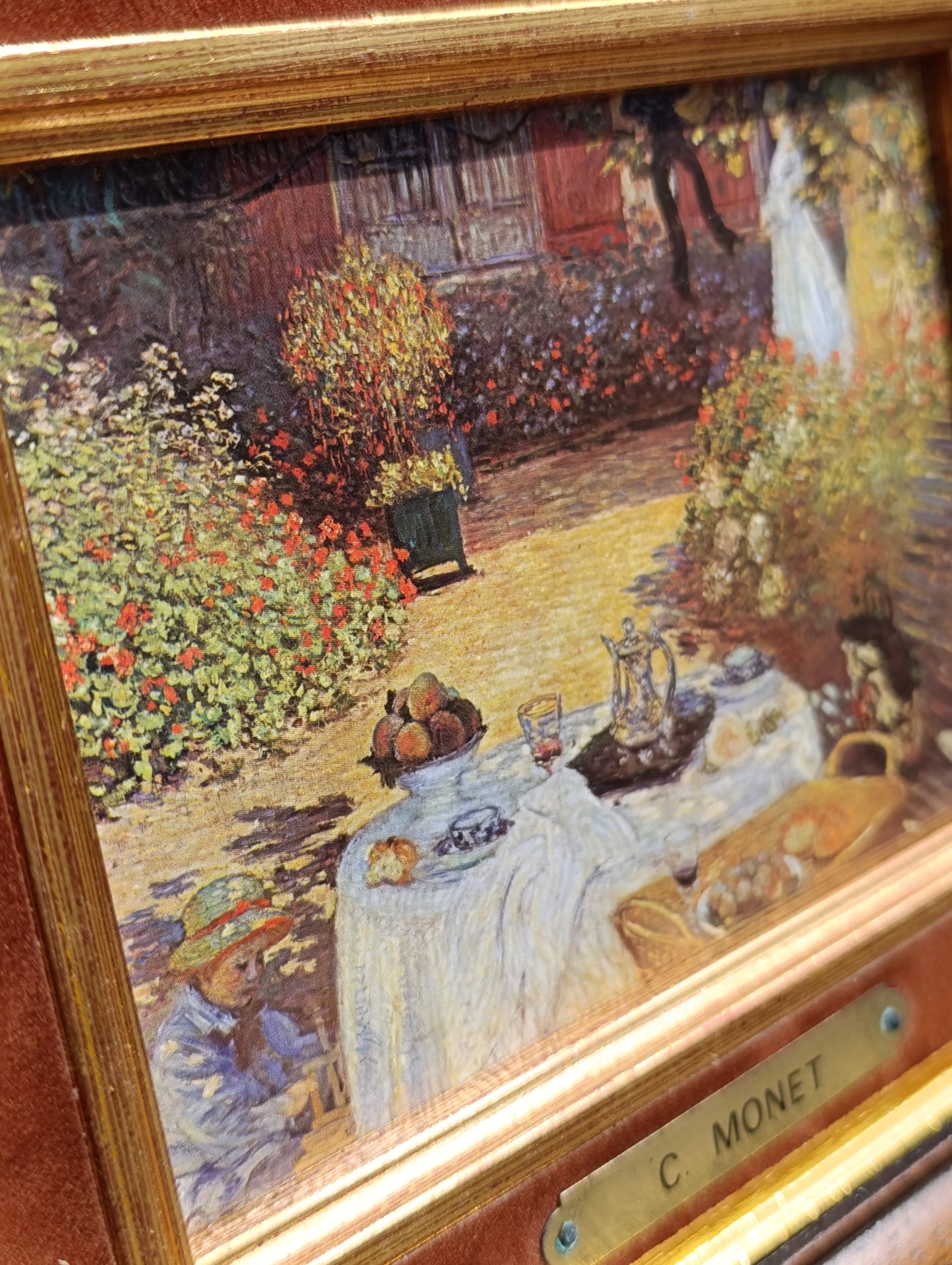 Claude Monet – Le Déjeuner – Reproduction encadrée vintage
