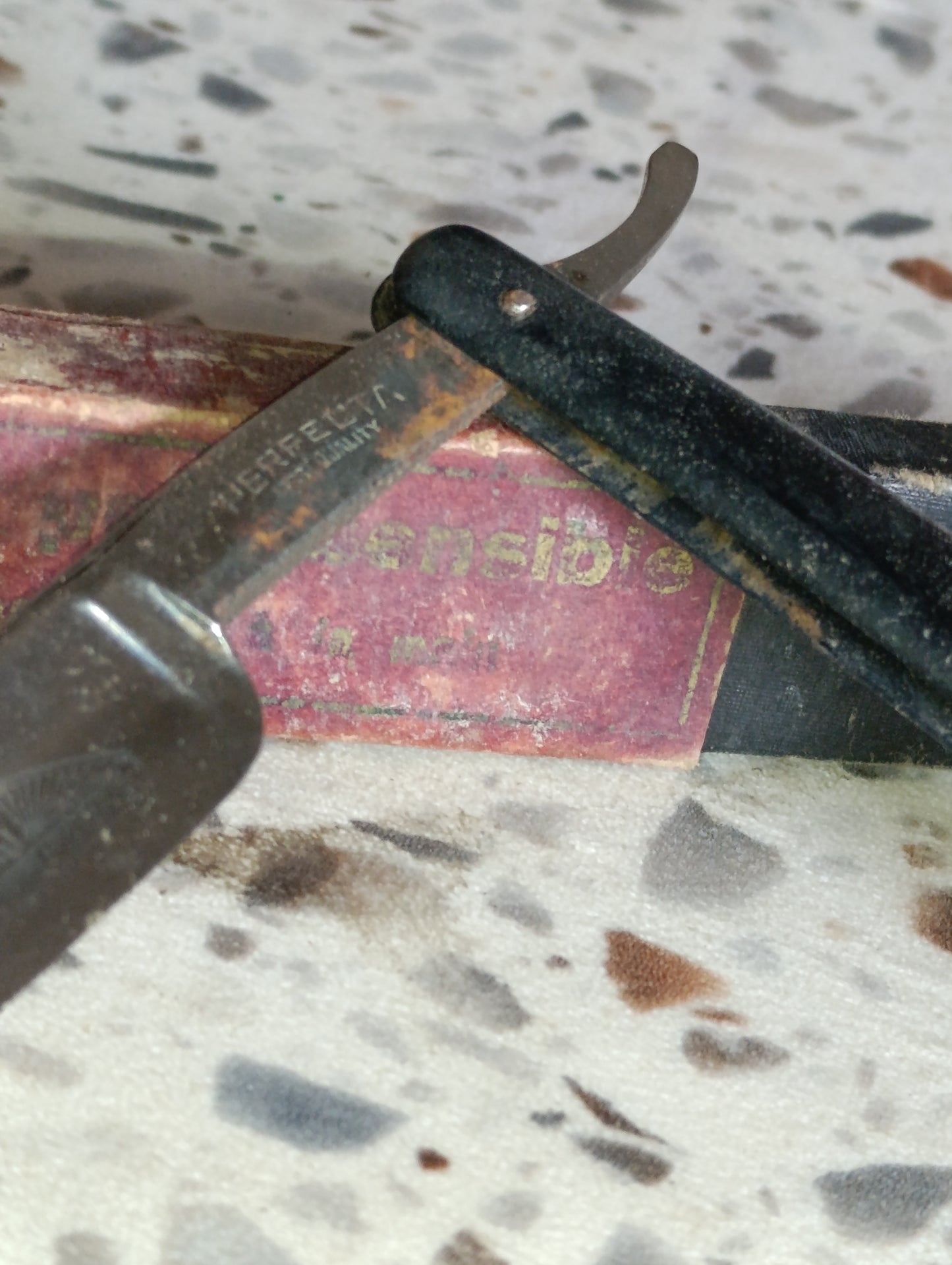 Ancien rasoir coupe-chou PERFECTA Spécial peau sensible avec boîte