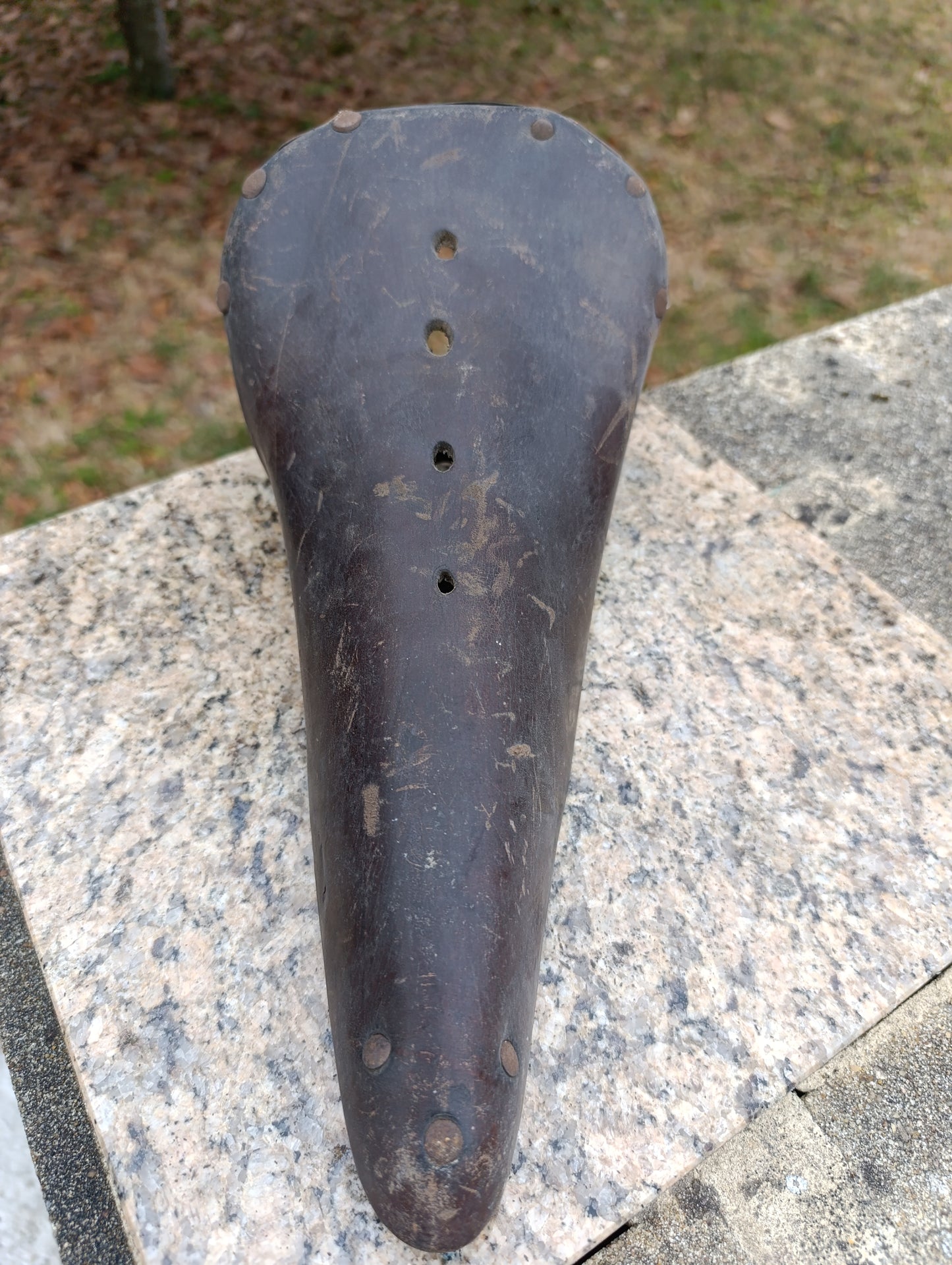 Ancienne selle de vélo en cuir Henri Gautier – bicyclette vintage cyclisme ancien