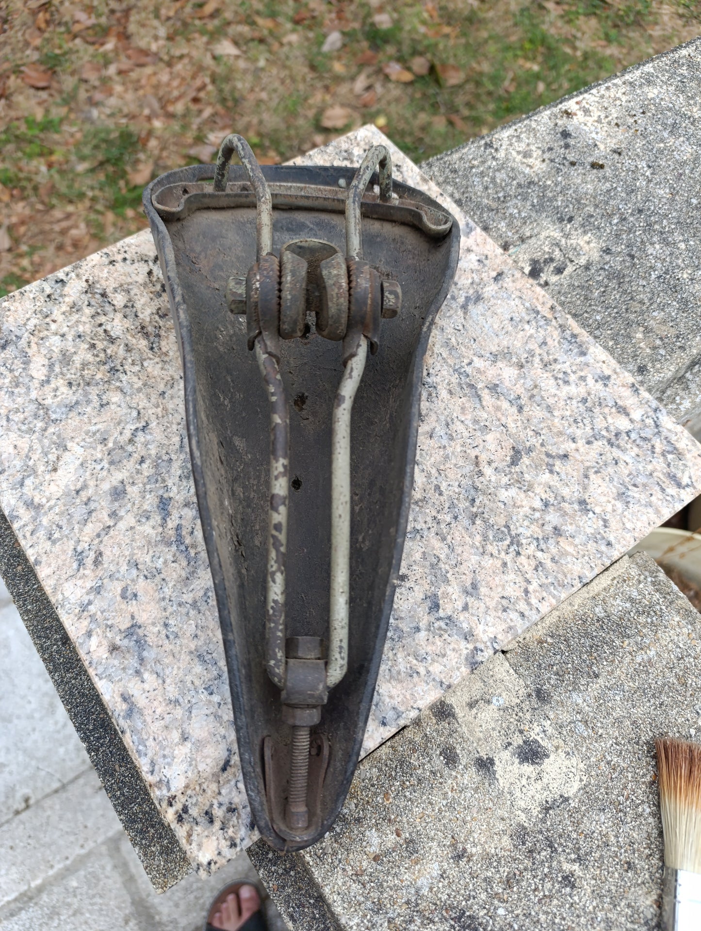 Ancienne selle de vélo en cuir Henri Gautier – bicyclette vintage cyclisme ancien