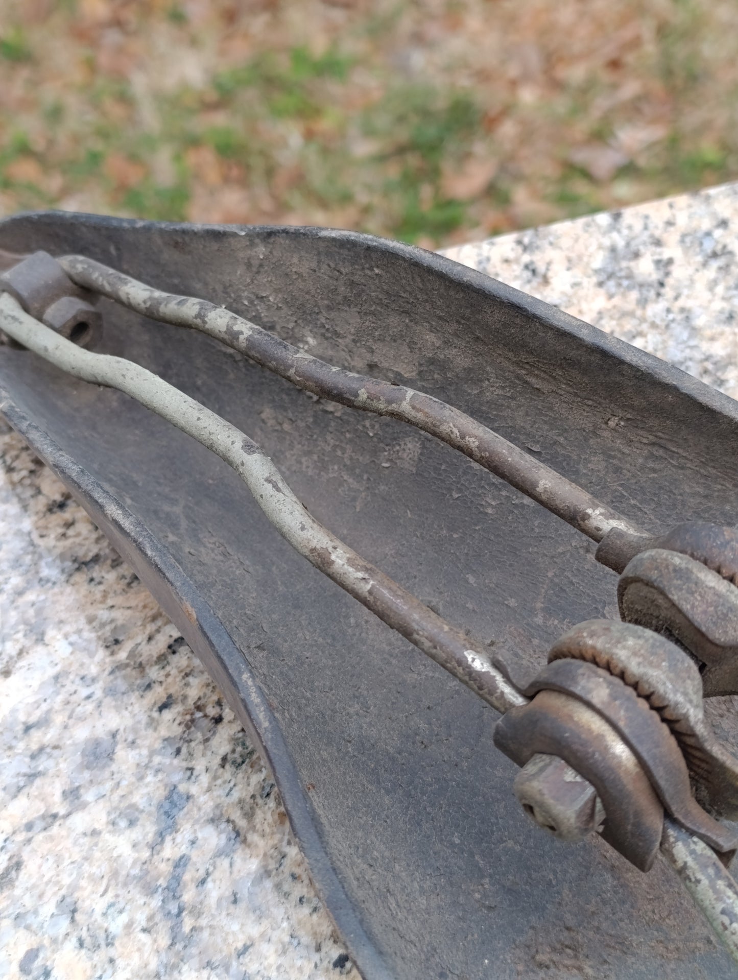 Ancienne selle de vélo en cuir Henri Gautier – bicyclette vintage cyclisme ancien