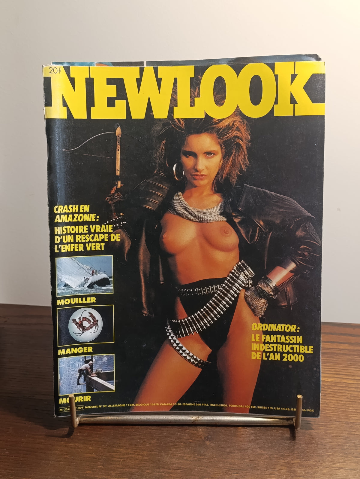 Magazine NEWLOOK N°39, revue française vintage des années 1980, mêlant photographie, charme, reportages, aventures et découvertes.