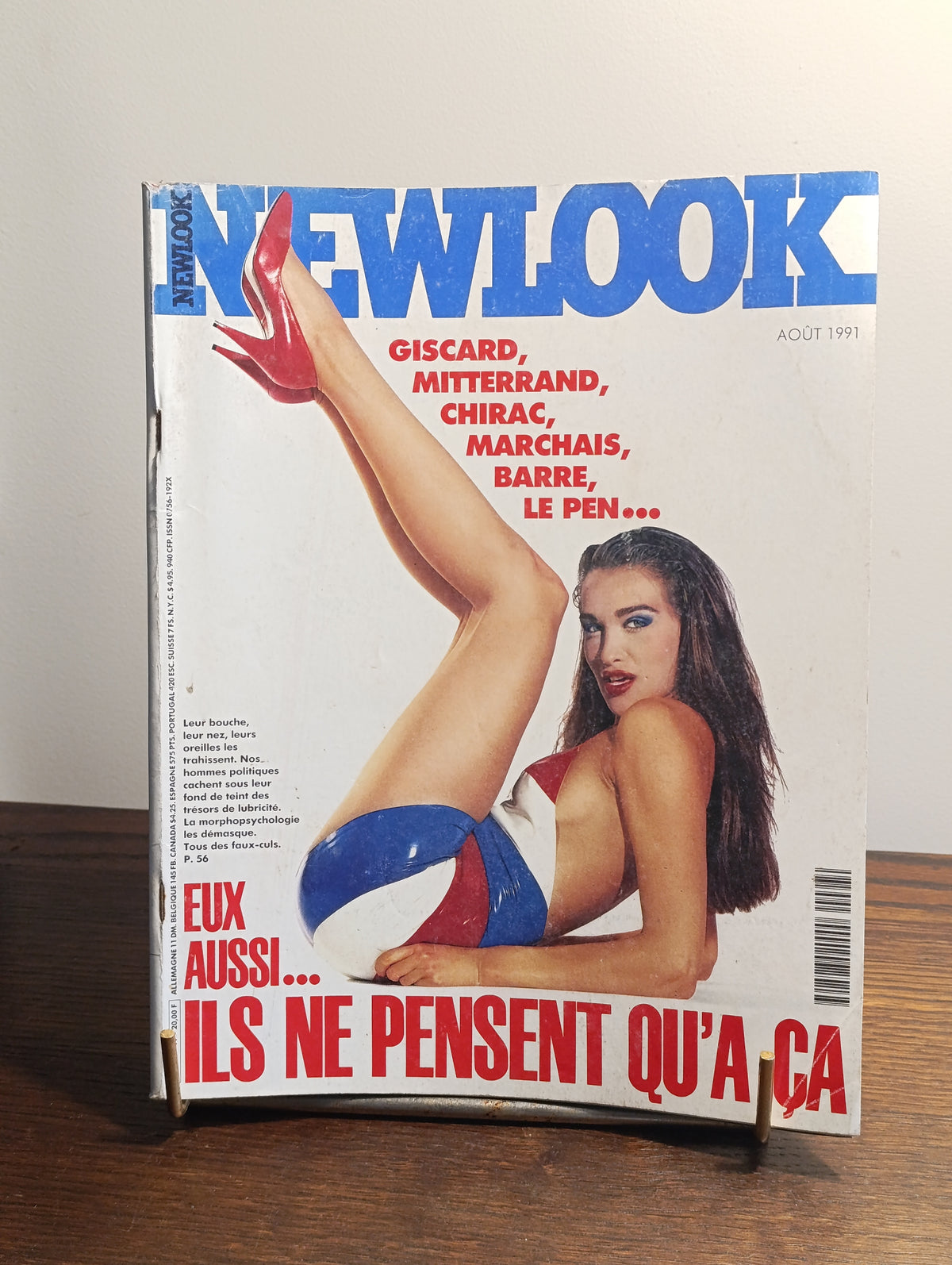 NEWLOOK Août 1991 – Magazine Vintage Politique Giscard Mitterrand Chirac Le Pen