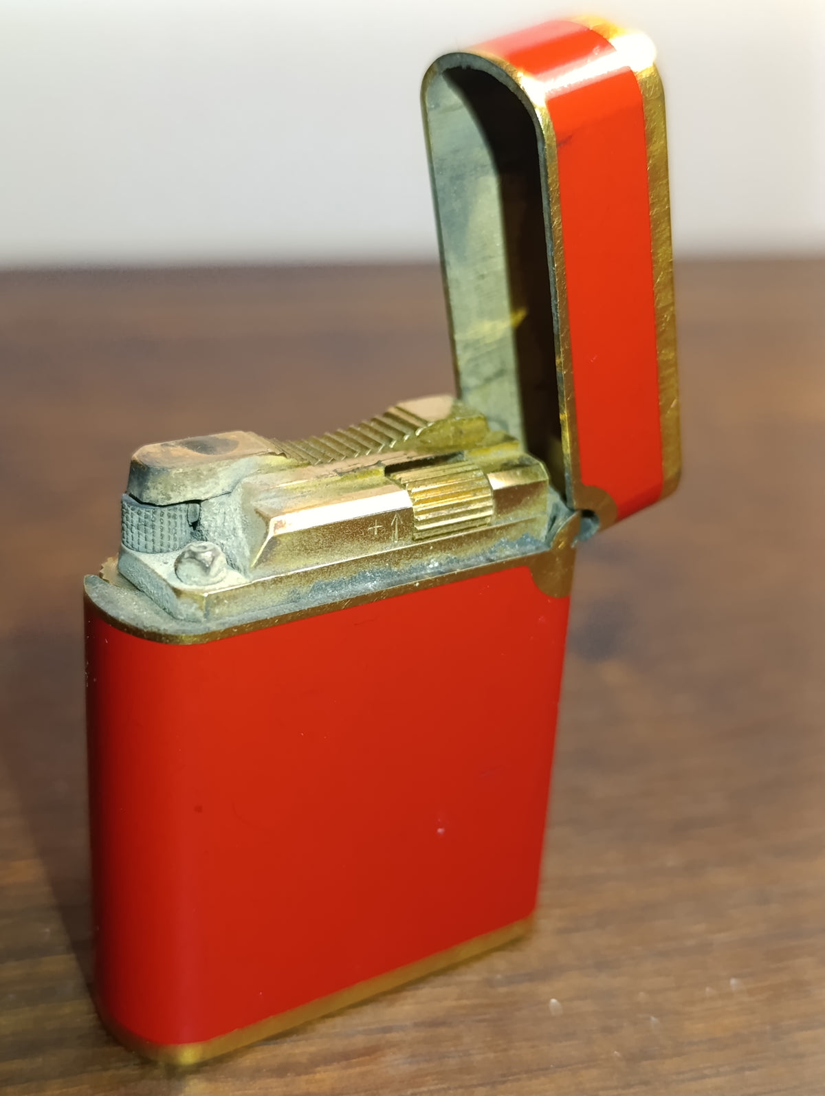 Briquet S.T. Dupont Paris Vintage – Laque de Chine Rouge – Doré – Made in France