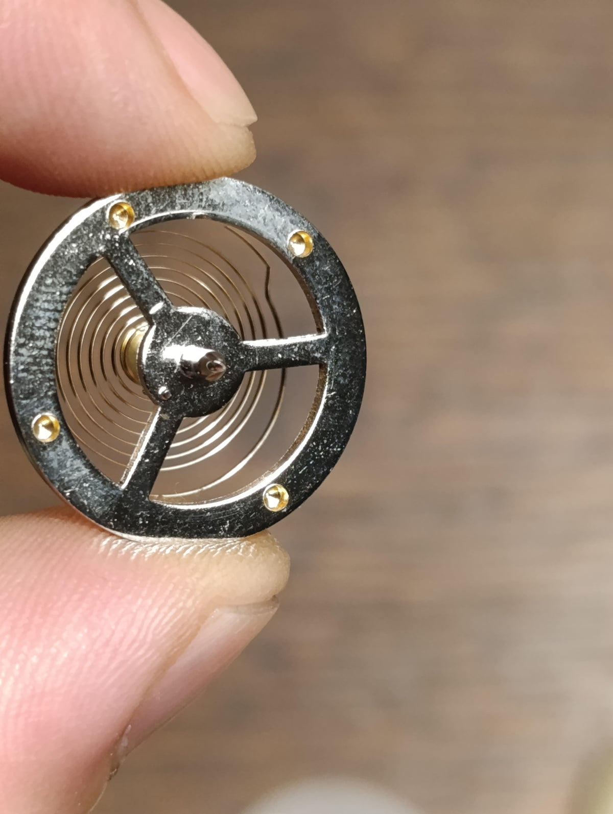 Balancier avec spiral et axe pour réveil – boîte marquée Jaz PA 072 Crescendo – vue 7