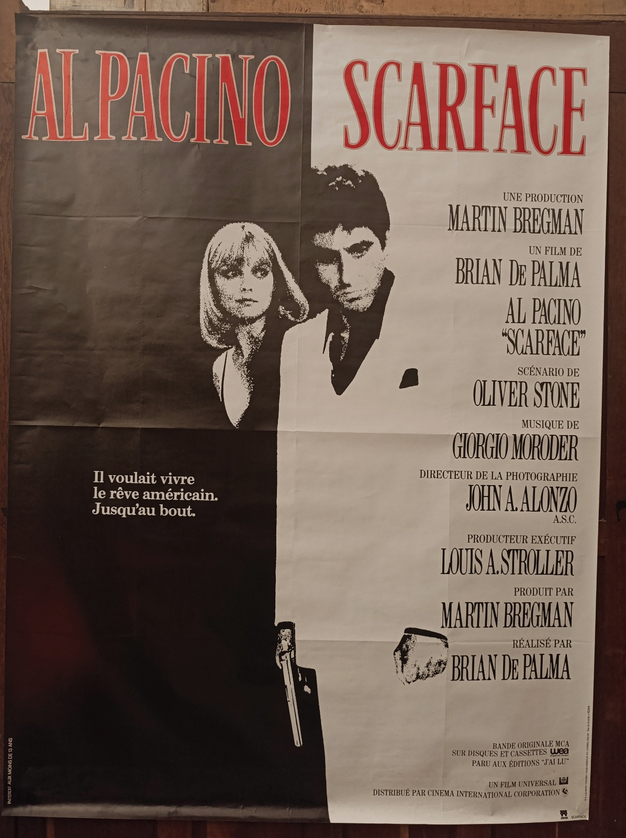 Affiche cinéma originale – Scarface (1983) – Grand format 156×116 cm – Al Pacino
