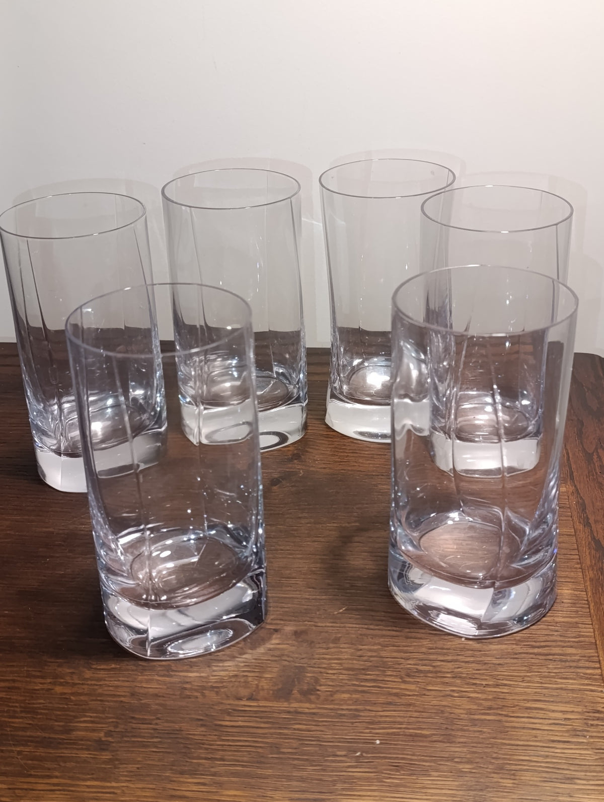 Lot de 6 grands verres hauts à eau, sirop ou jus – fond épais