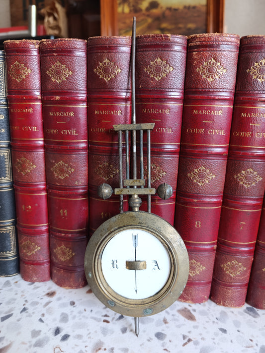 Balancier de Compensation Ancien pour Pendule Régulateur en Laiton et Acier