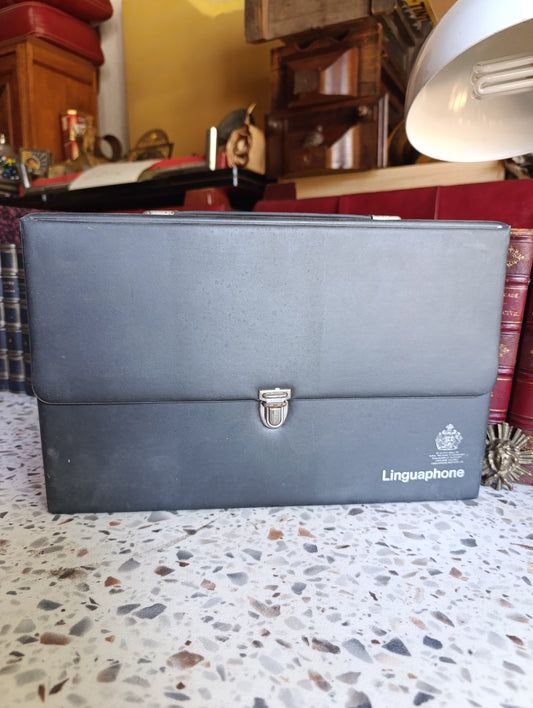Coffret Linguaphone English Course vintage avec mallette de rangement – Méthode d'apprentissage de l'anglais