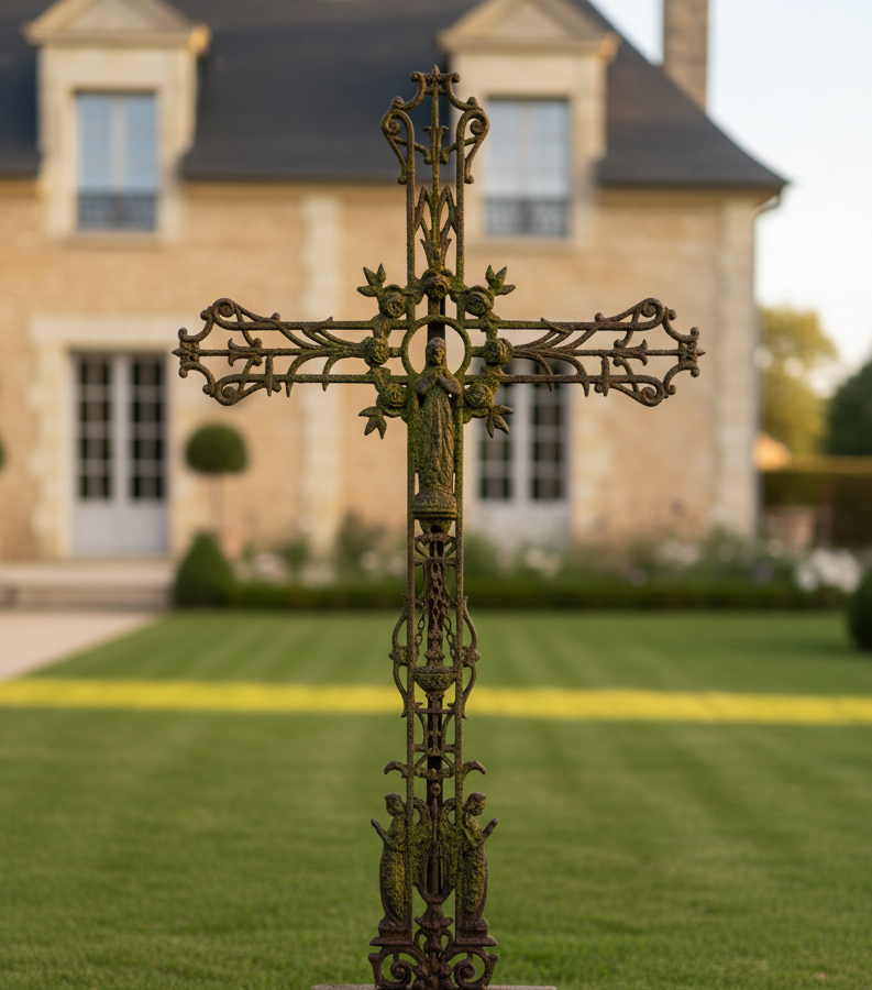 Grande croix en fonte 1,70 m avec socle – CONTACT AVANT ACHAT