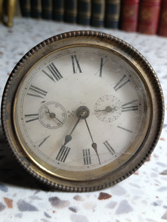 Mécanisme d'horloge de table ancien avec cadran – À restaurer – Pour pièces ou remise en état