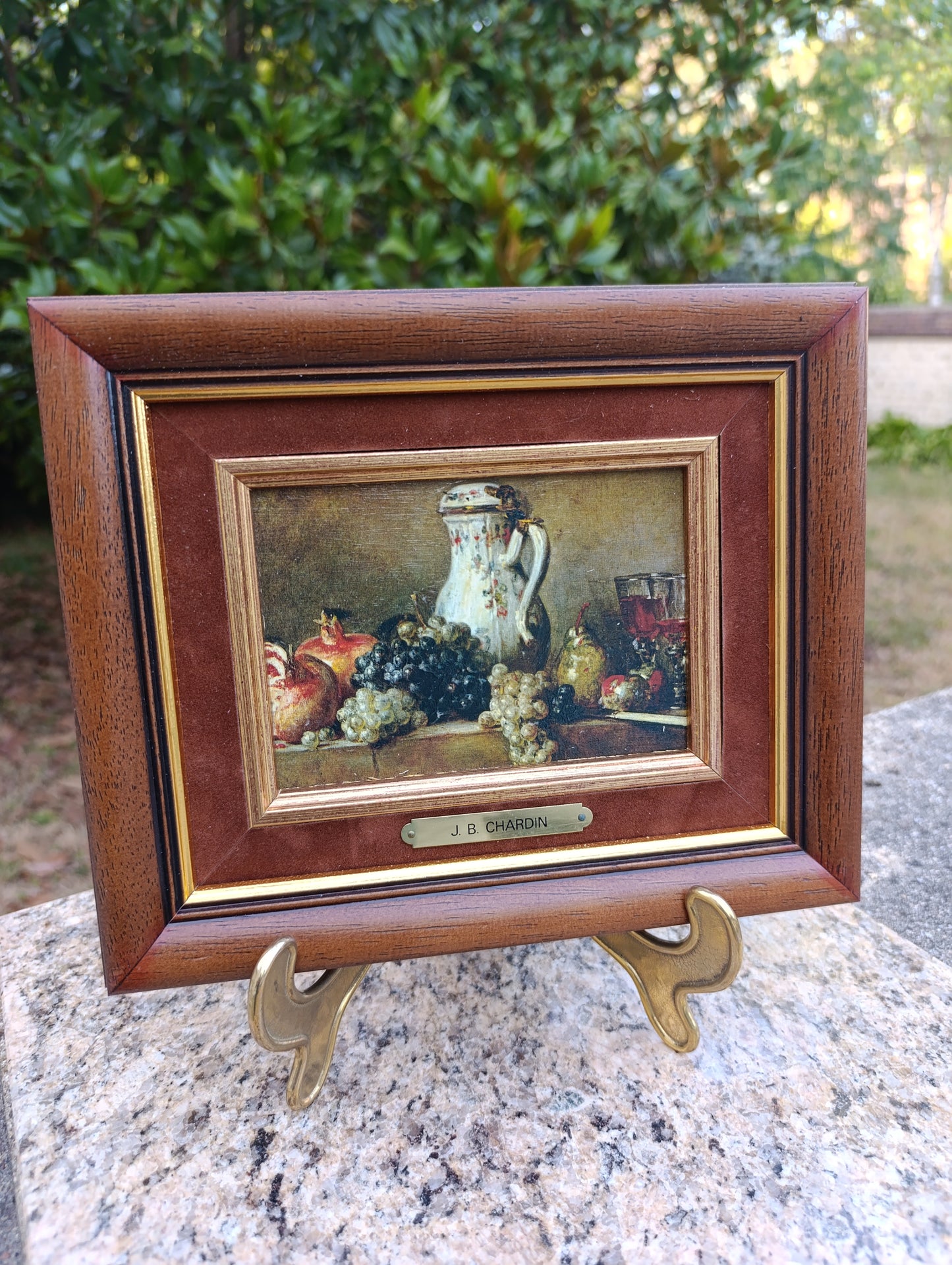 Tableau J.-B. Chardin – Nature morte aux fruits et à la cruche – Reproduction encadrée