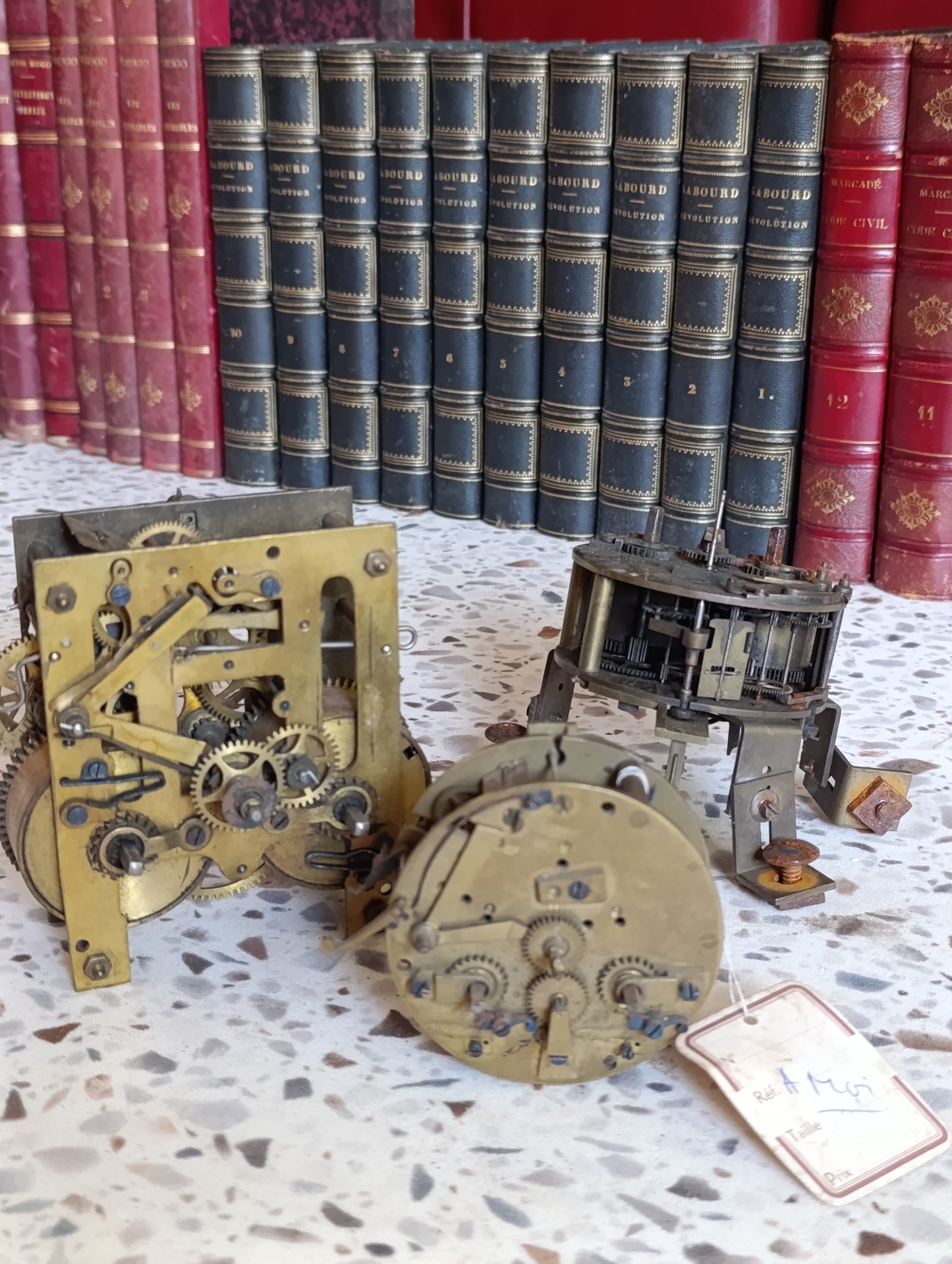 Lot de 3 mécanismes d’horloge ancienne à restaurer – Mouvements mécaniques pour pièces ou collection