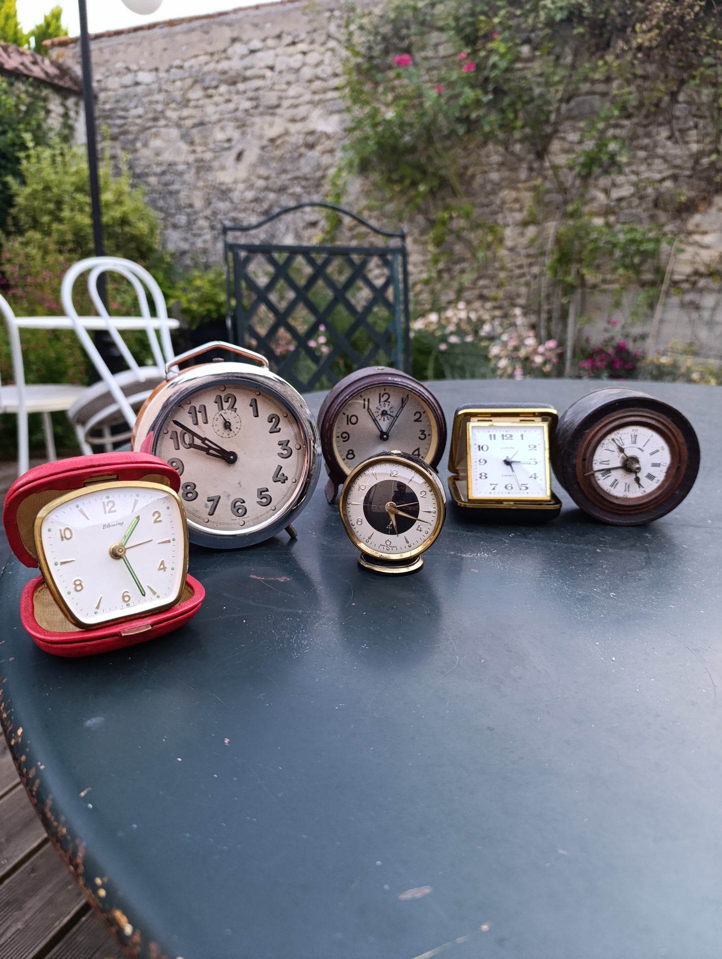 Lot de 6 réveils mécaniques vintage anciens pour pièces ou restauration