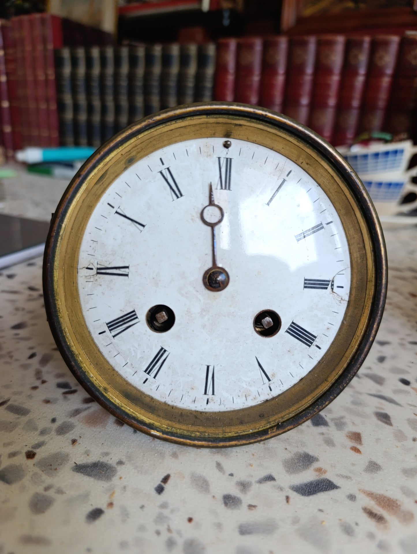 Mécanisme de pendule ancienne à balancier – Pour restauration ou pièces – XIXe siècle