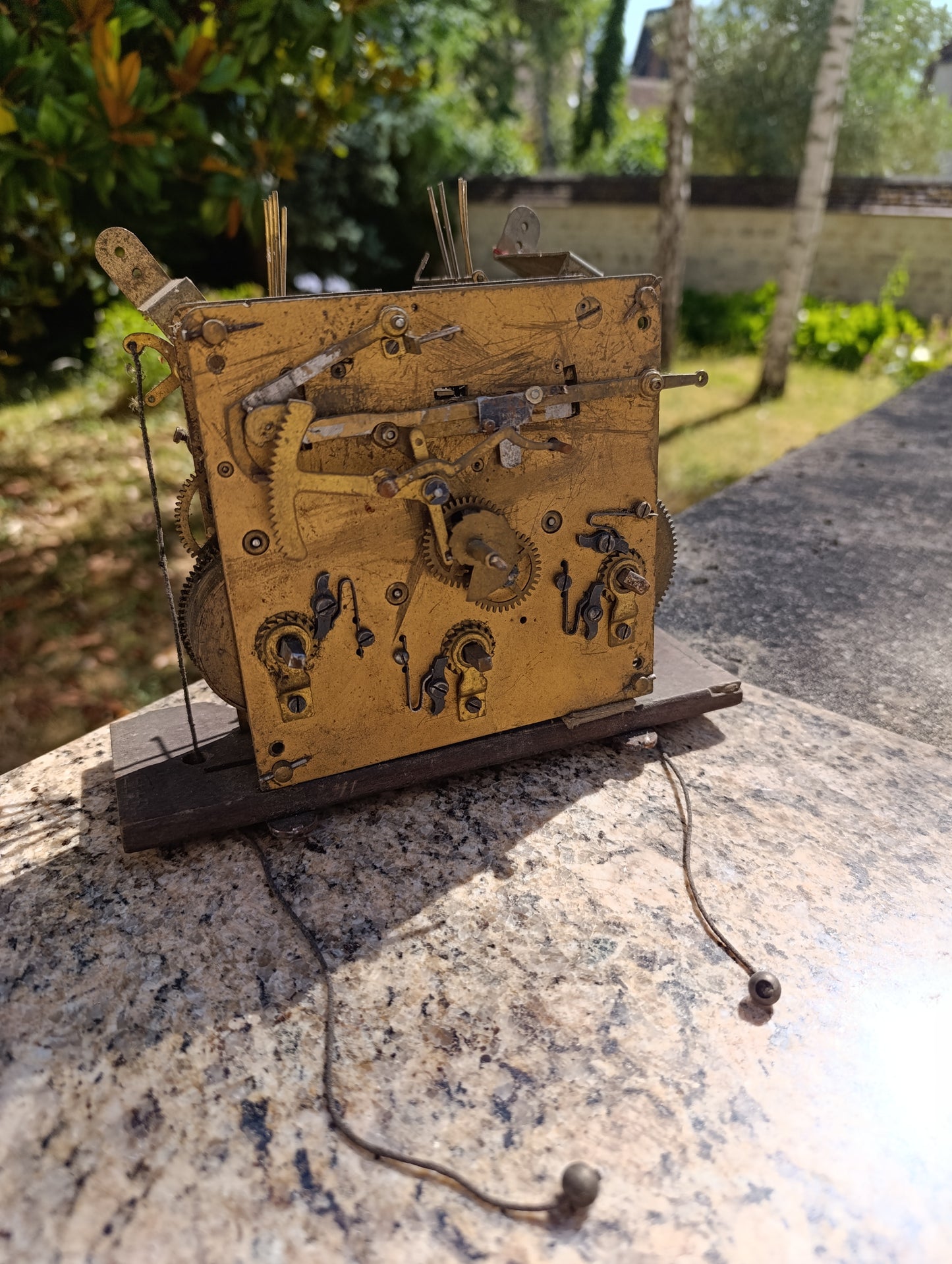 Mouvement ancien de carillon Enzle 3 trains – mécanisme d’horloge à restaurer – pièce détachée