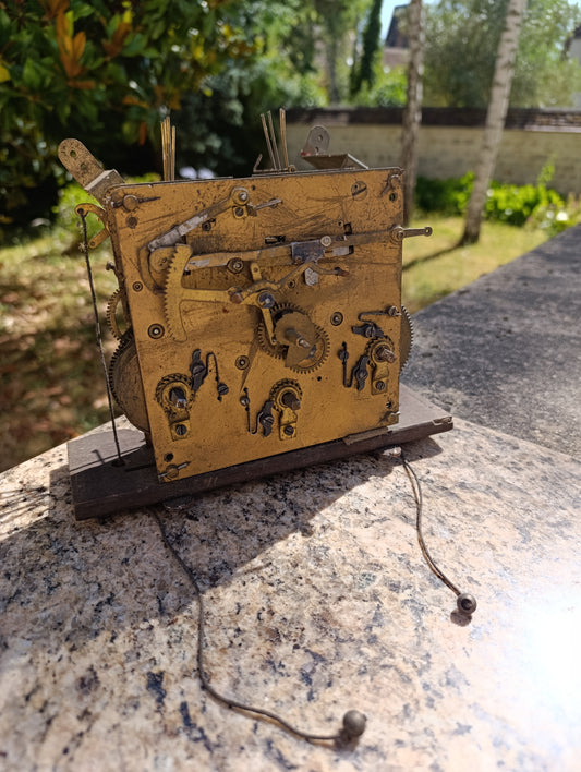 Mouvement ancien de carillon Enzle 3 trains – mécanisme d’horloge à restaurer – pièce détachée