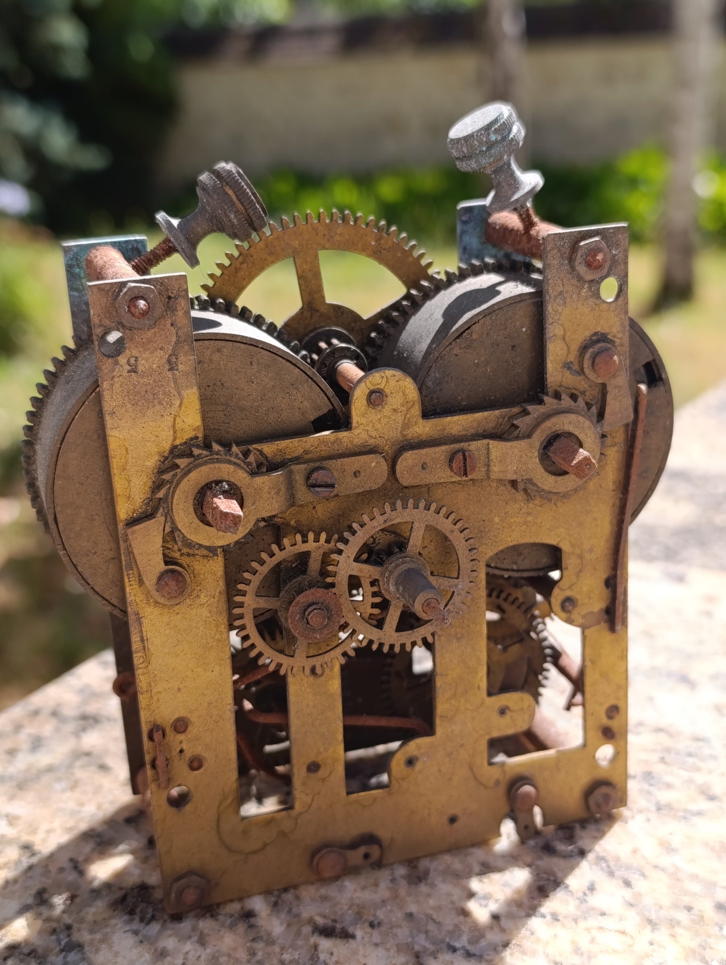 Mouvement d’horloge ancien D.R.P. 2 trains – pièce détachée – pour restauration