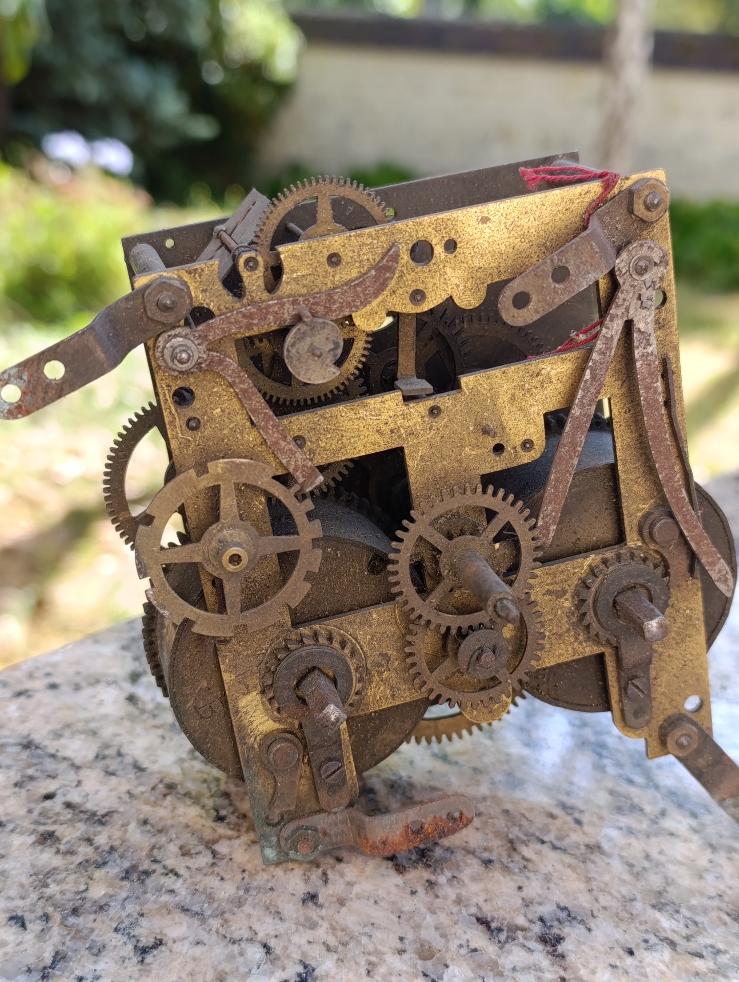 Mouvement ancien d'horloge comtoise 16 cm à restaurer – mécanique complète pour pièces