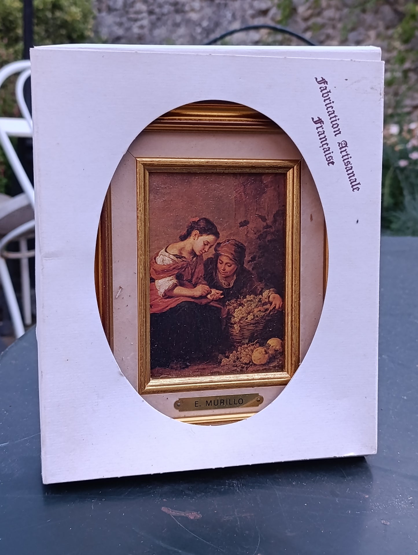 Reproduction encadrée Bartolomé Esteban Murillo – Scène de genre – Cadre doré 24 × 20 cm