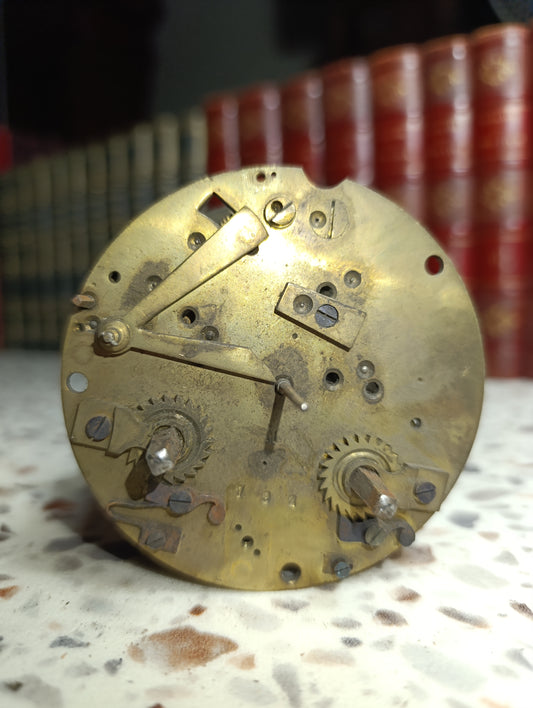 Mouvement d'horloge ancien F. Marti Paris Médaille d'Or 1900 – Mécanisme de pendule à sonnerie – Hauteur 9 cm