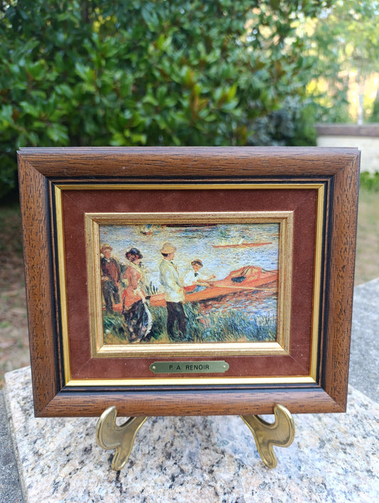 Pierre-Auguste Renoir – Canotiers au bord de l’eau – Reproduction impressionniste encadrée