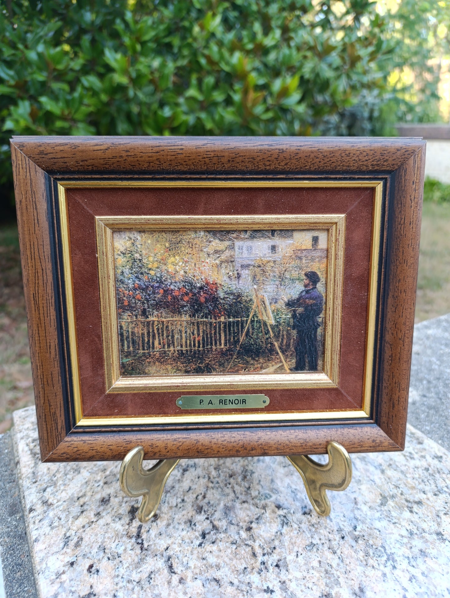 Pierre-Auguste Renoir – Peintre dans un jardin – Reproduction impressionniste encadrée